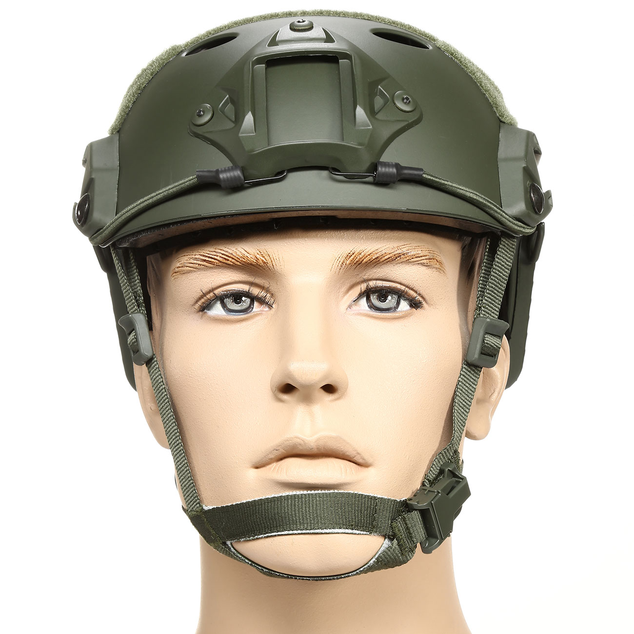 nHelmet FAST PJ Maritime Railed Airsoft Helm mit NVG Mount oliv Bild 2