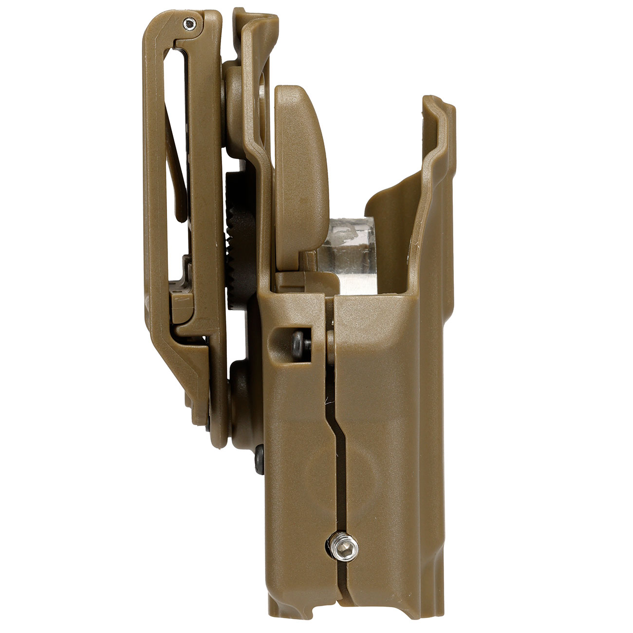 WoSport Universal Type-F Holster Kunststoff m. Grtelhalter fr Pistolen rechts tan Bild 2