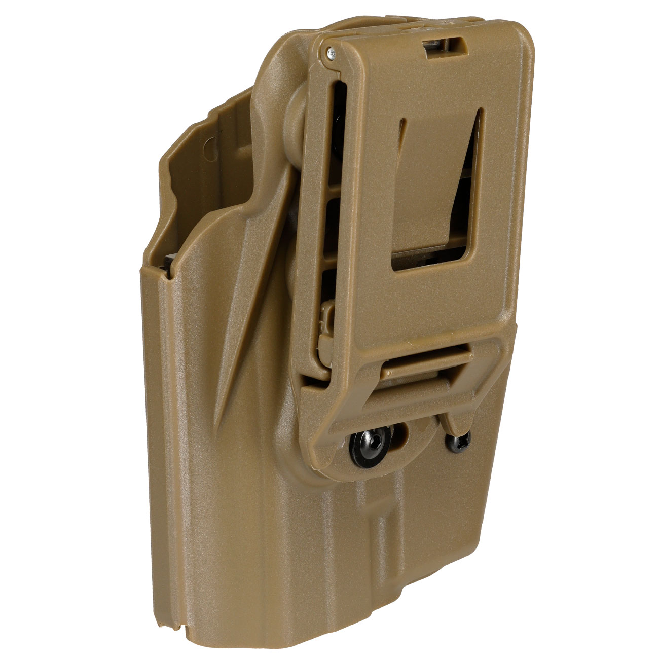 WoSport Universal Type-F Holster Kunststoff m. Grtelhalter fr Pistolen rechts tan Bild 5