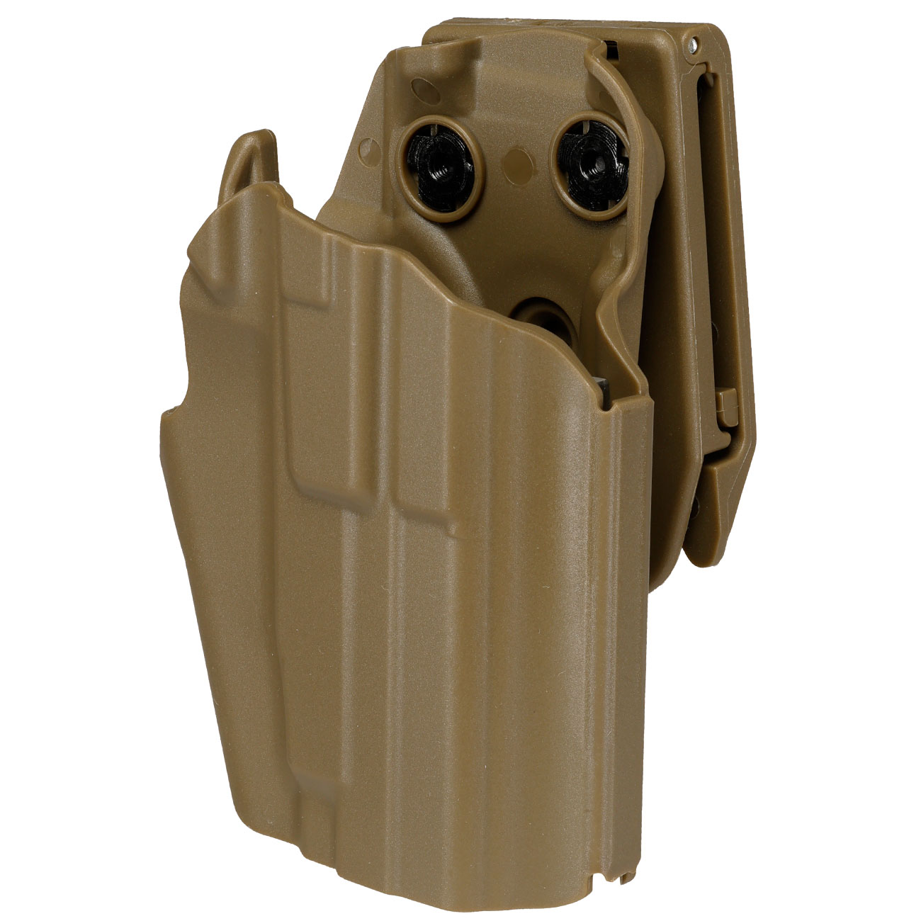 WoSport Universal Type-F Holster Kunststoff m. Grtelhalter fr Pistolen rechts tan Bild 7