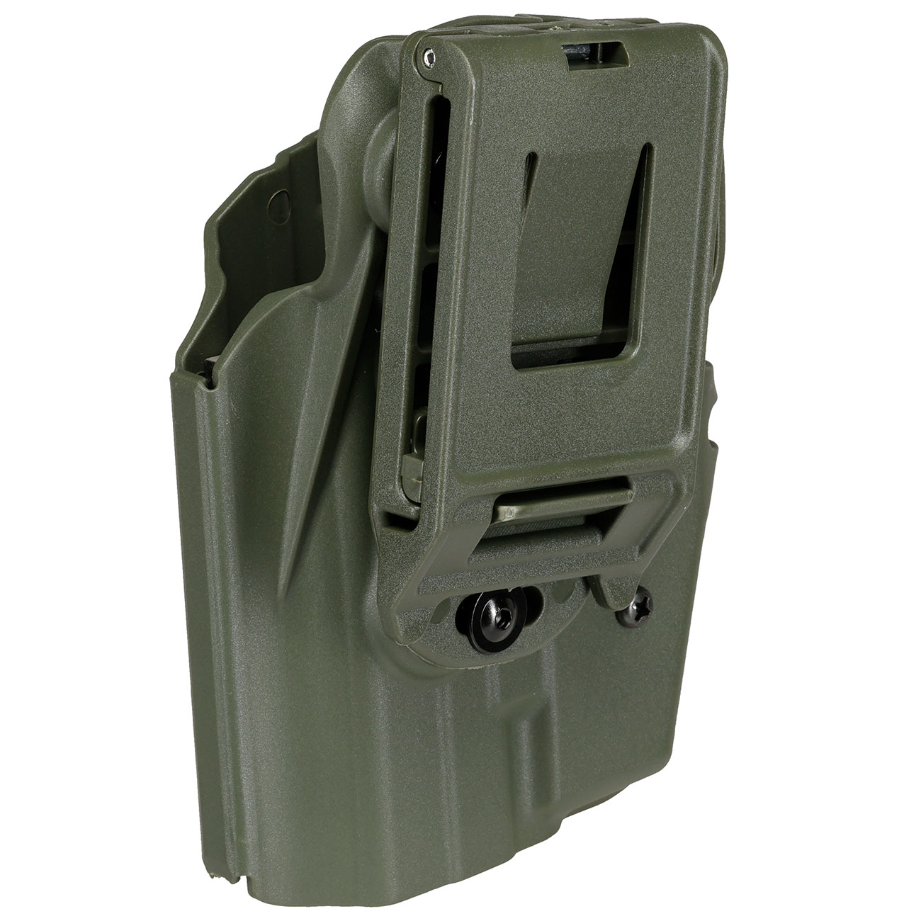 WoSport Universal Type-F Holster Kunststoff m. Grtelhalter fr Pistolen rechts oliv Bild 5