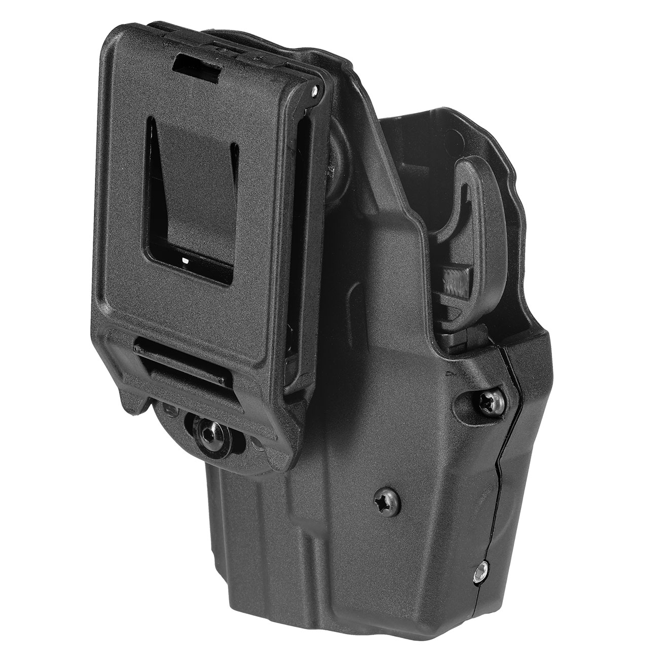 WoSport Universal Type-F Holster Kunststoff m. Grtelhalter fr Pistolen rechts schwarz Bild 3