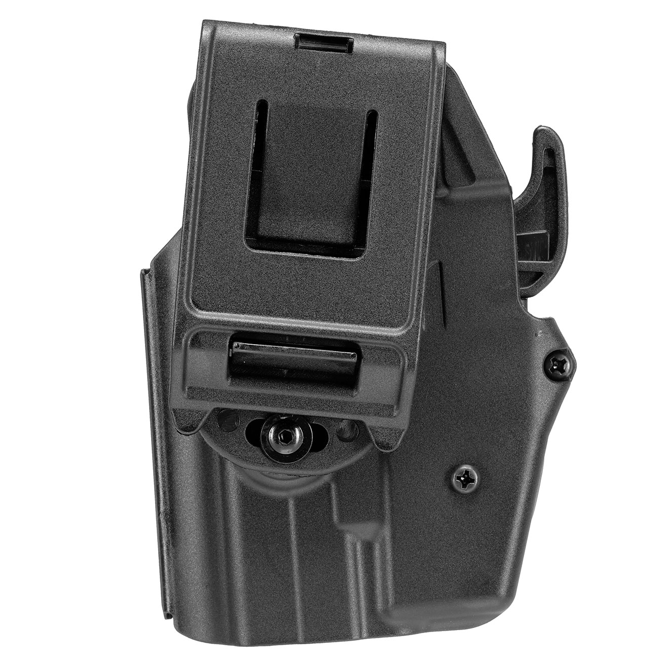 WoSport Universal Type-F Holster Kunststoff m. Grtelhalter fr Pistolen rechts schwarz Bild 4