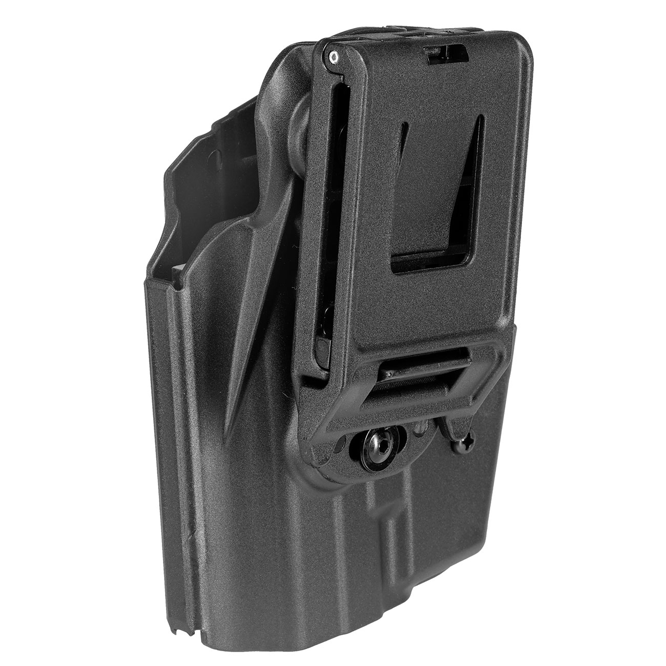 WoSport Universal Type-F Holster Kunststoff m. Grtelhalter fr Pistolen rechts schwarz Bild 5