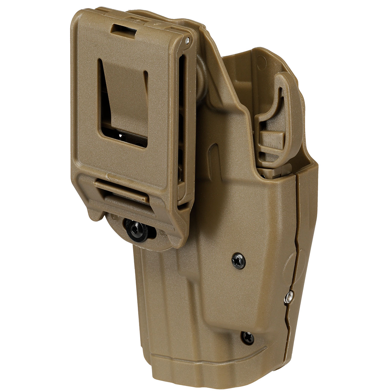 WoSport Universal Type-B Holster Kunststoff m. Grtelhalter fr Pistolen rechts tan Bild 3