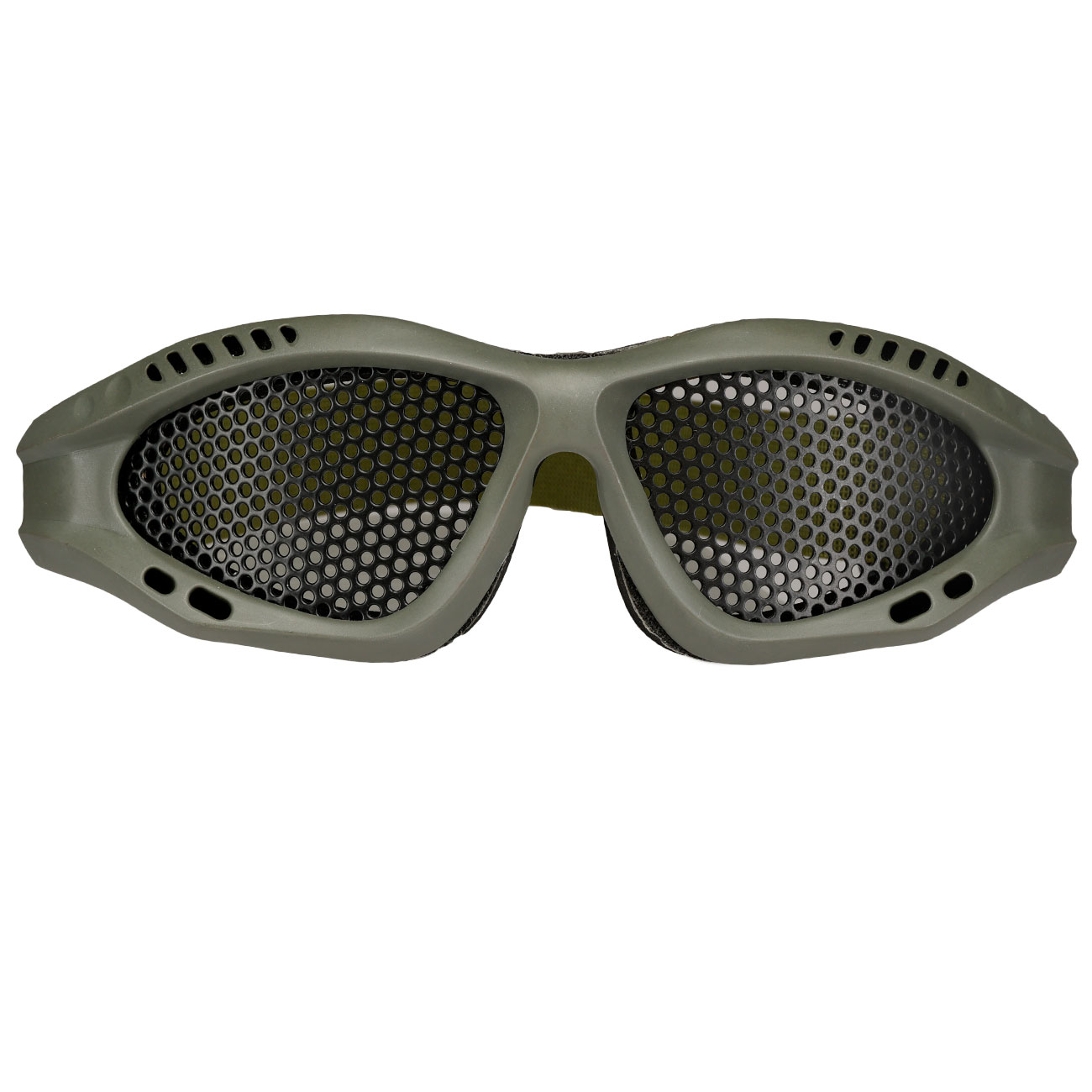 WoSport Tactical Goggle Round-Steelmesh Eye Protection Airsoft Gitterbrille oliv Bild 1