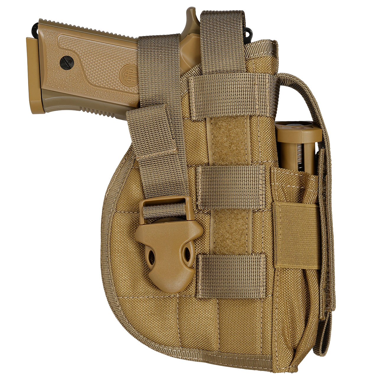 WoSport Universal Battlefield Elite Holster fr Pistolen Nylon-Fabric rechts tan Bild 4