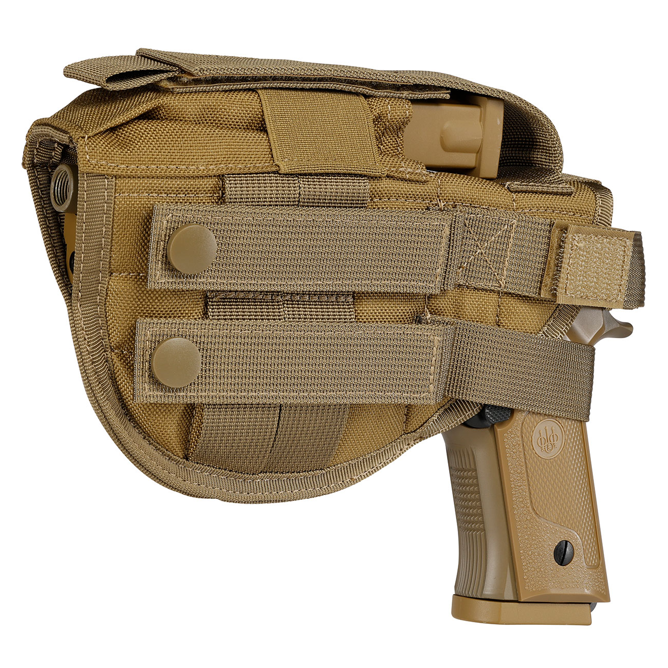 WoSport Universal Battlefield Elite Holster fr Pistolen Nylon-Fabric rechts tan Bild 7