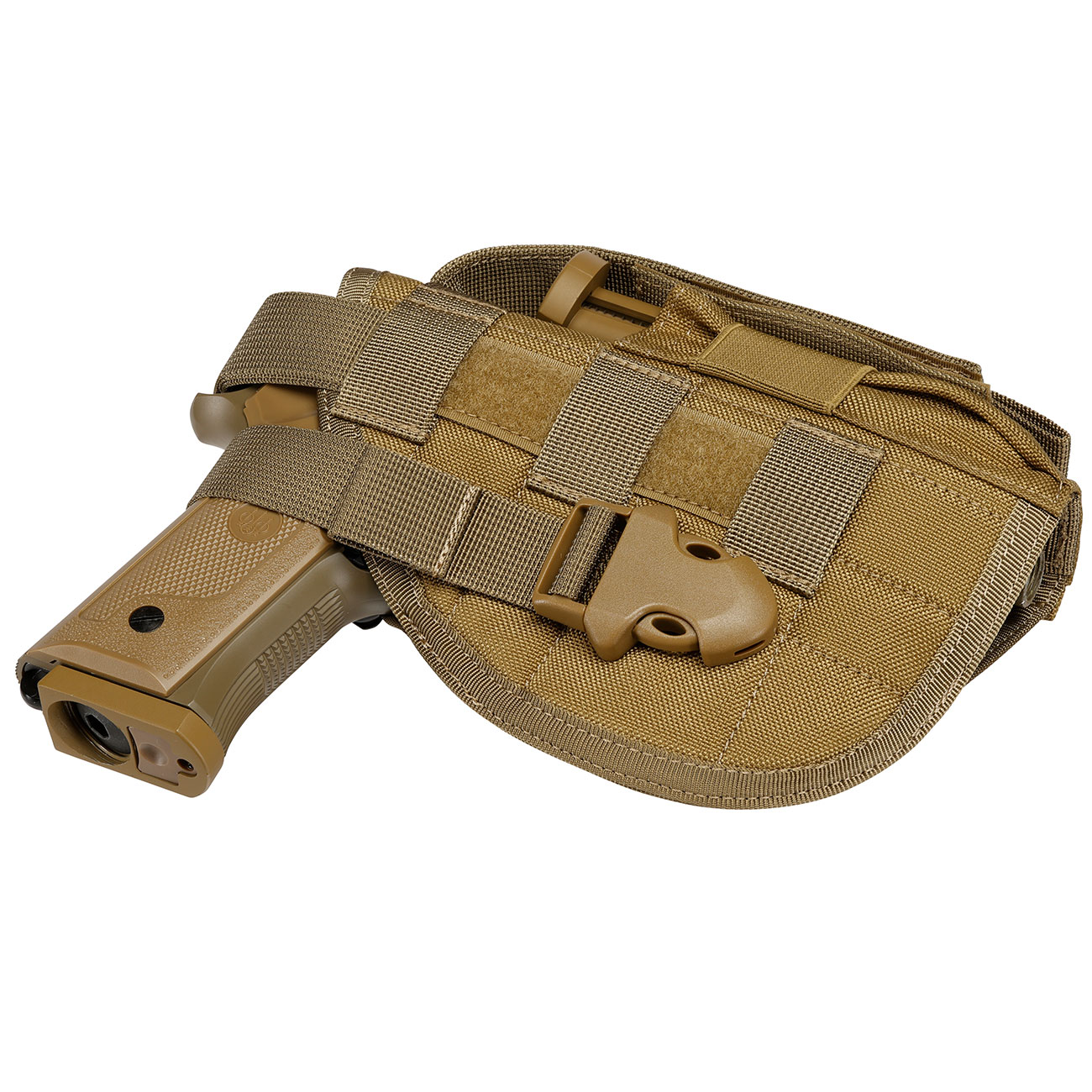 WoSport Universal Battlefield Elite Holster fr Pistolen Nylon-Fabric rechts tan Bild 8
