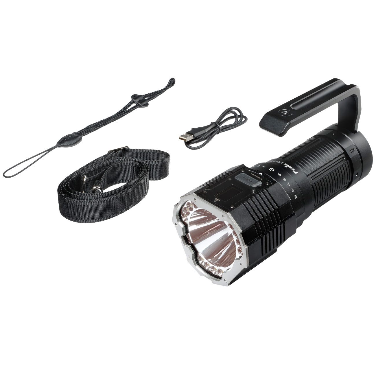Fenix LED Handscheinwerfer LR60R mit Powerbankfunktion 21000 Lumen schwarz inkl. Akku, Ladekabel, Lanyard und Schultergurt Bild 4