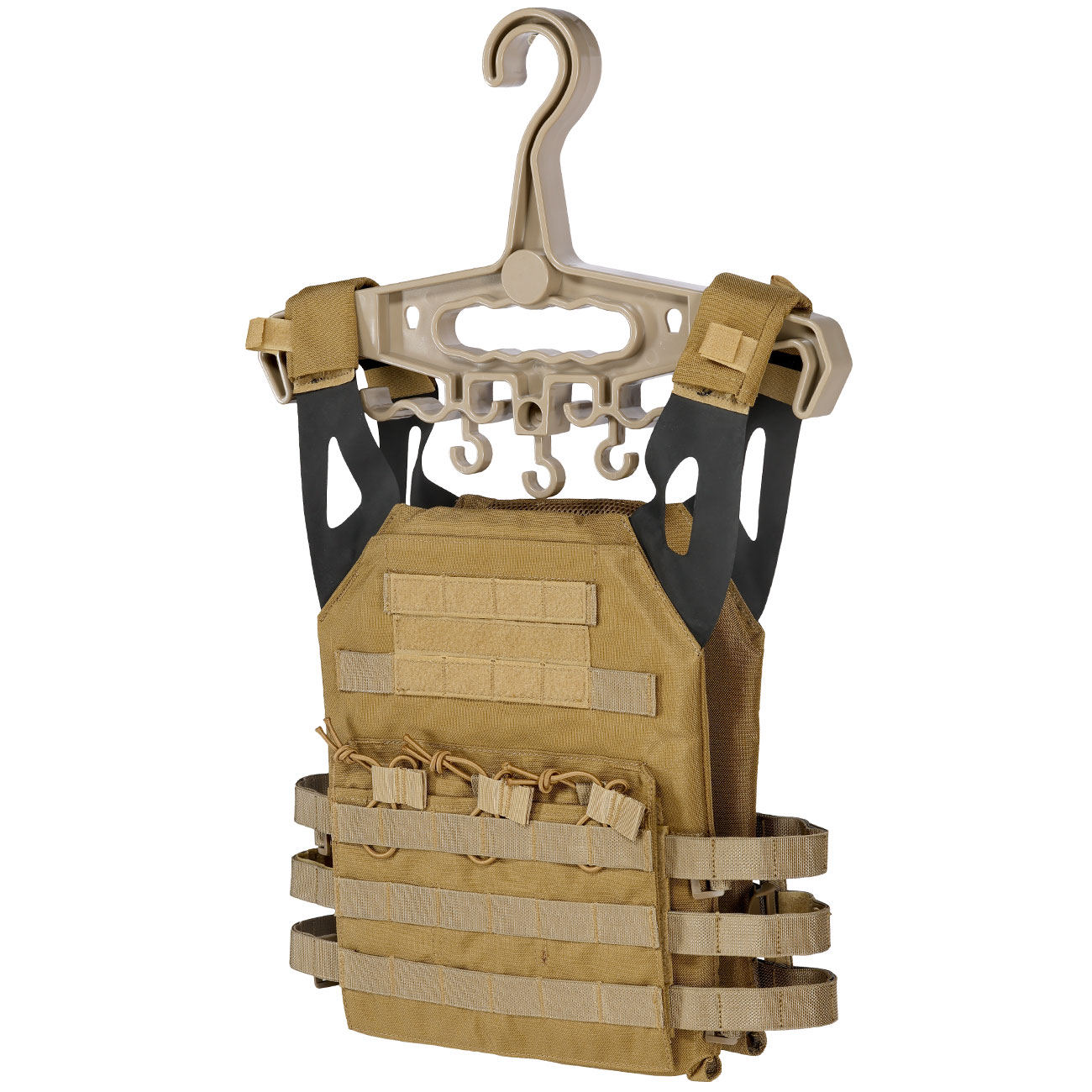 WoSport Tactical Hanger Kleiderbgel f. Einsatzwesten tan - Generation 2 Bild 3