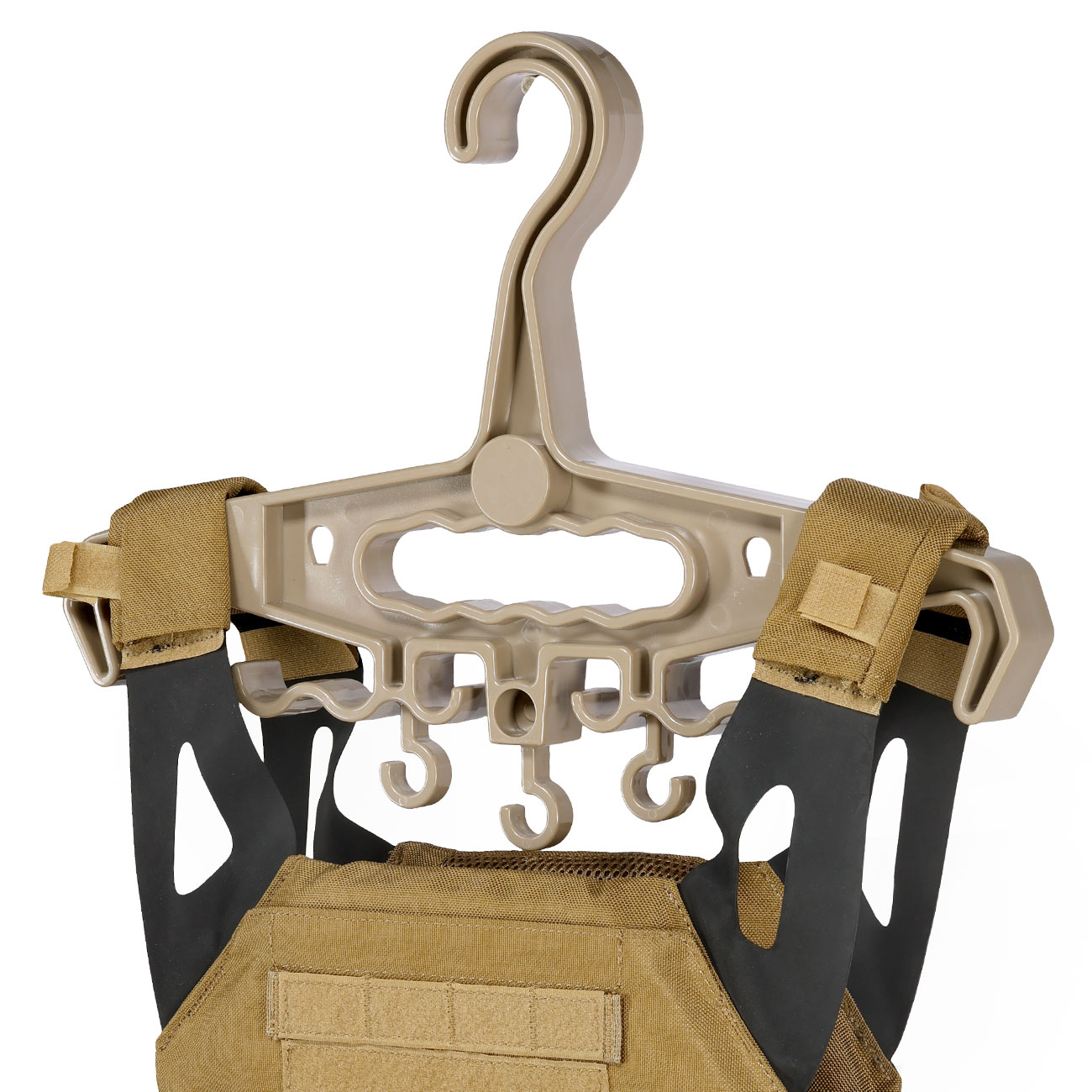 WoSport Tactical Hanger Kleiderbgel f. Einsatzwesten tan - Generation 2 Bild 4