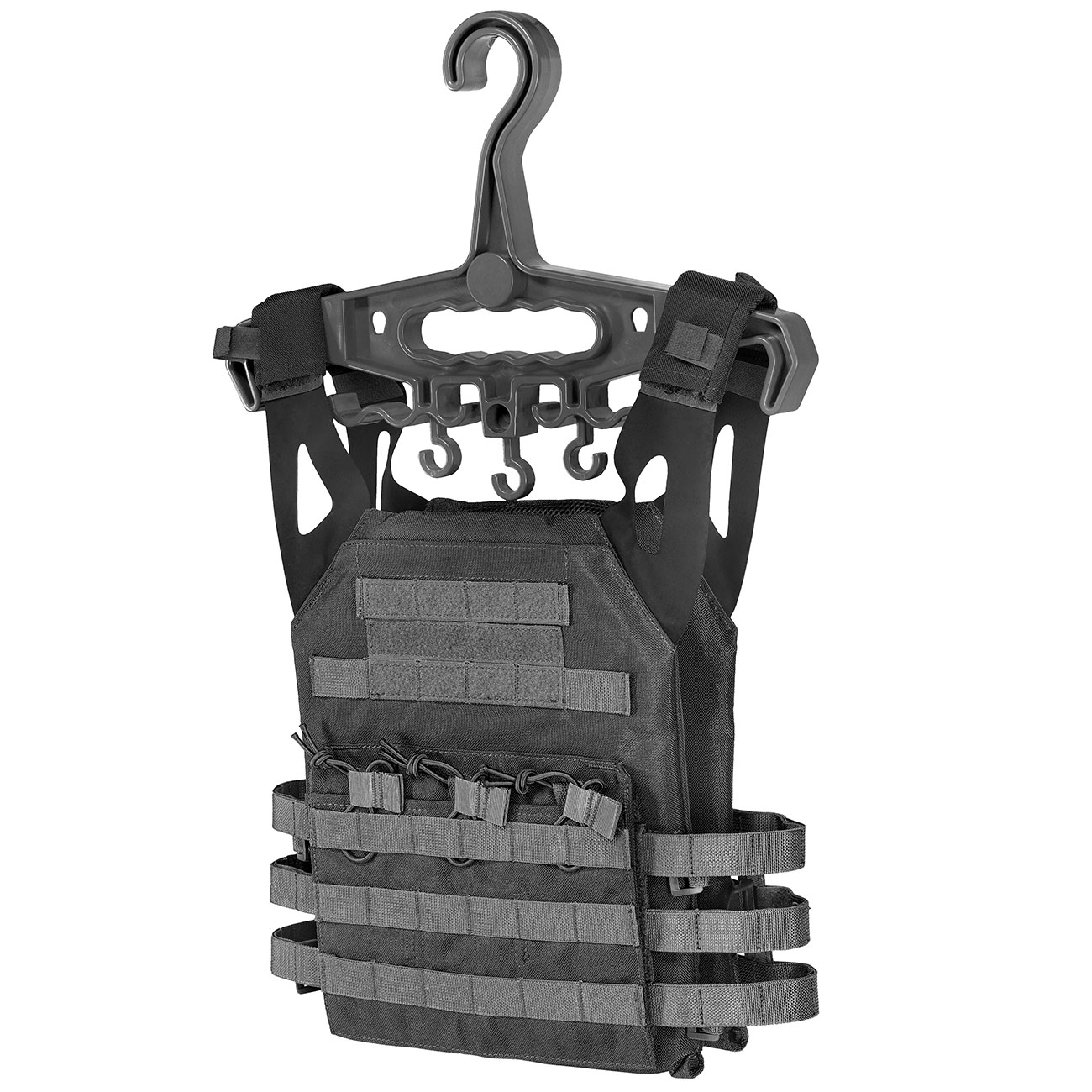 WoSport Tactical Hanger Kleiderbgel f. Einsatzwesten schwarz - Generation 2 Bild 3