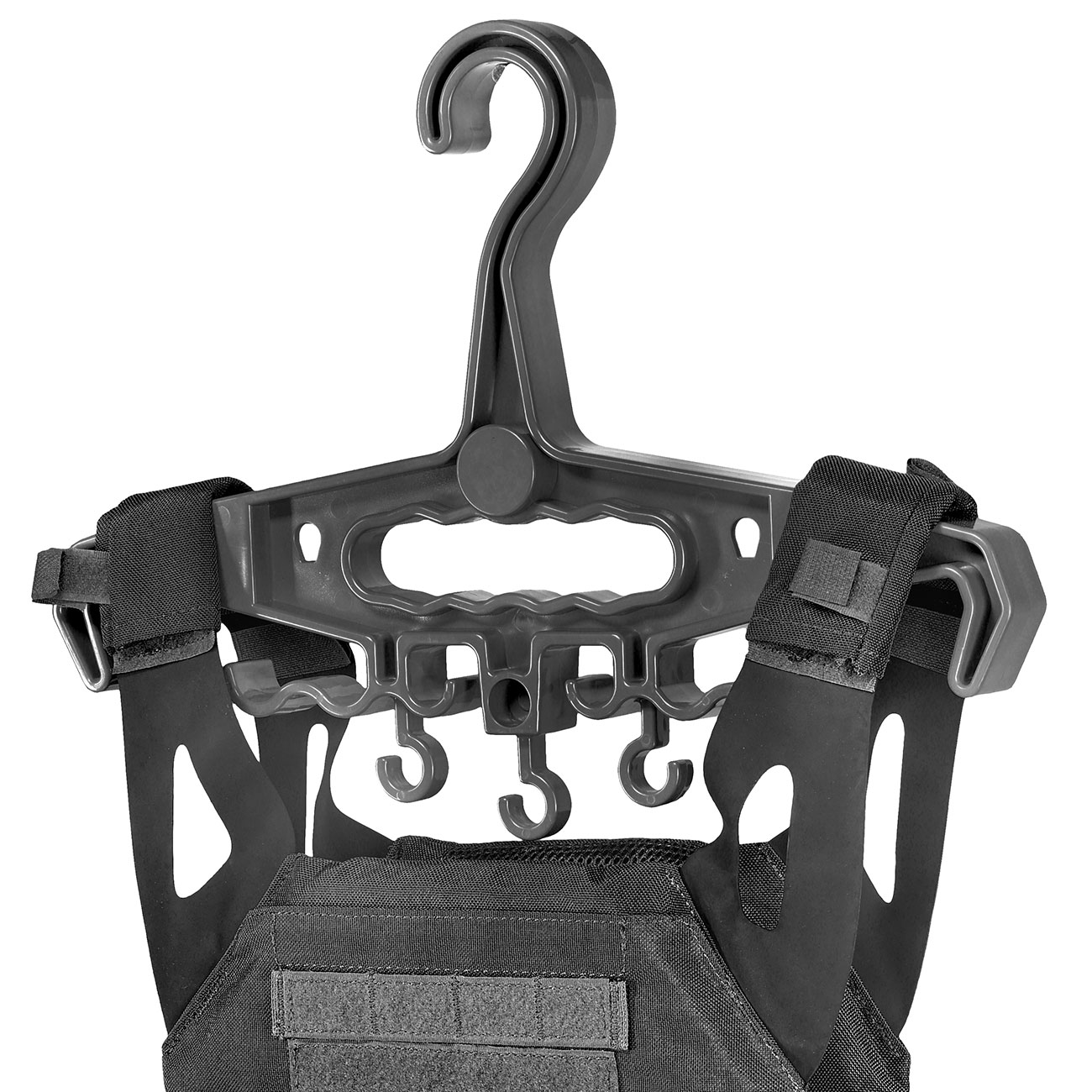 WoSport Tactical Hanger Kleiderbgel f. Einsatzwesten schwarz - Generation 2 Bild 4