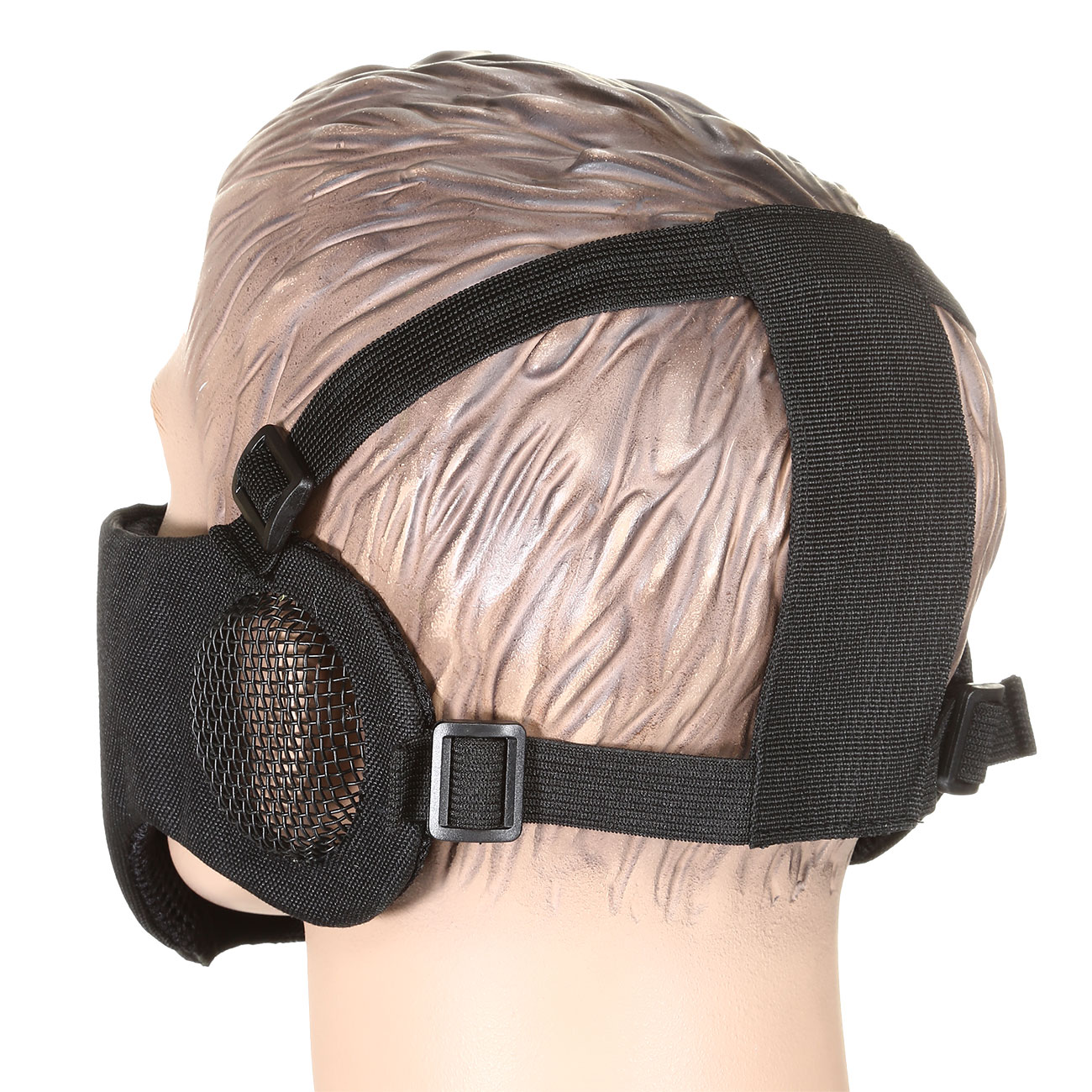 Nuprol Mesh Mask V3 Gittermaske Lower Face Shield mit Ohrabdeckung schwarz Bild 2