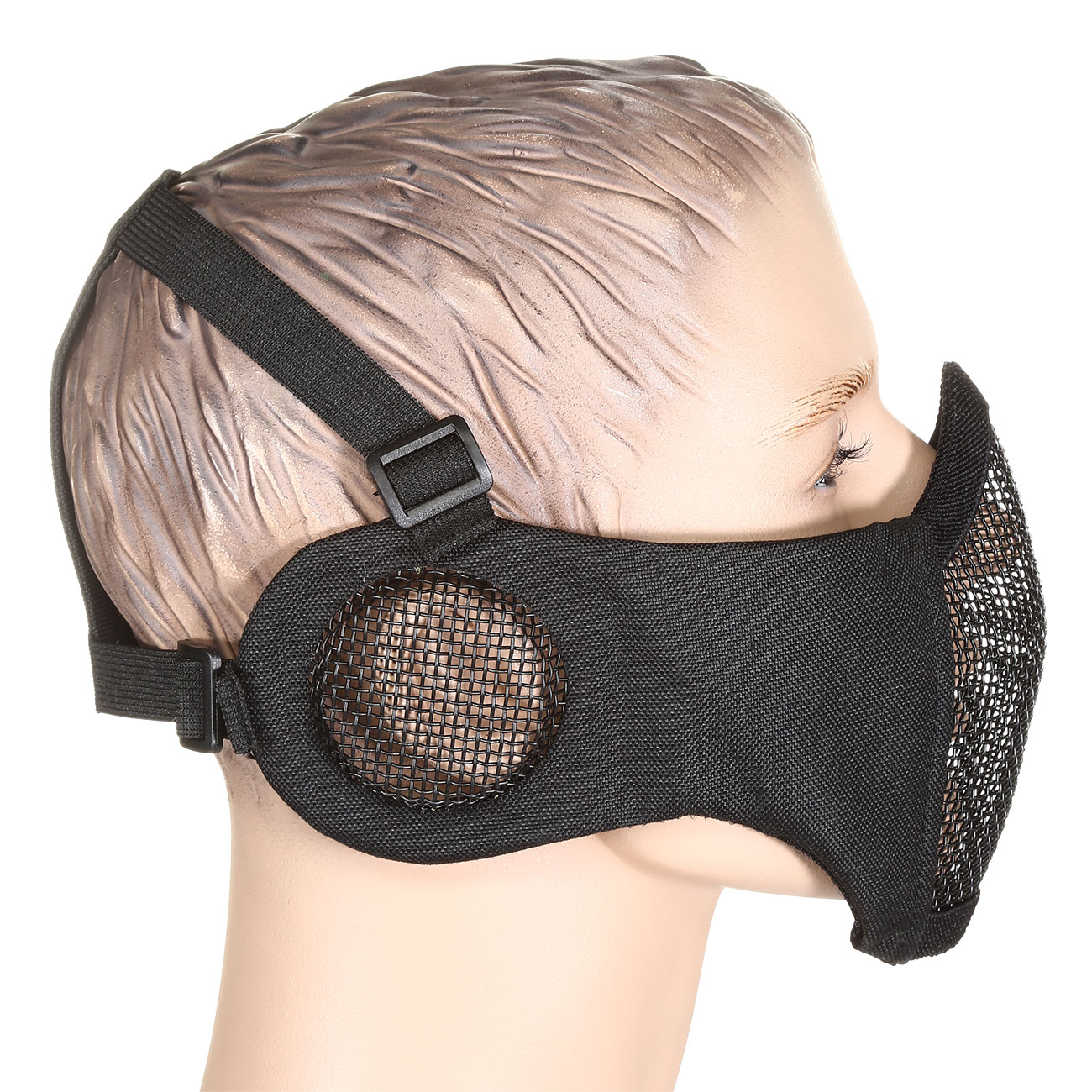 Nuprol Mesh Mask V3 Gittermaske Lower Face Shield mit Ohrabdeckung schwarz Bild 3