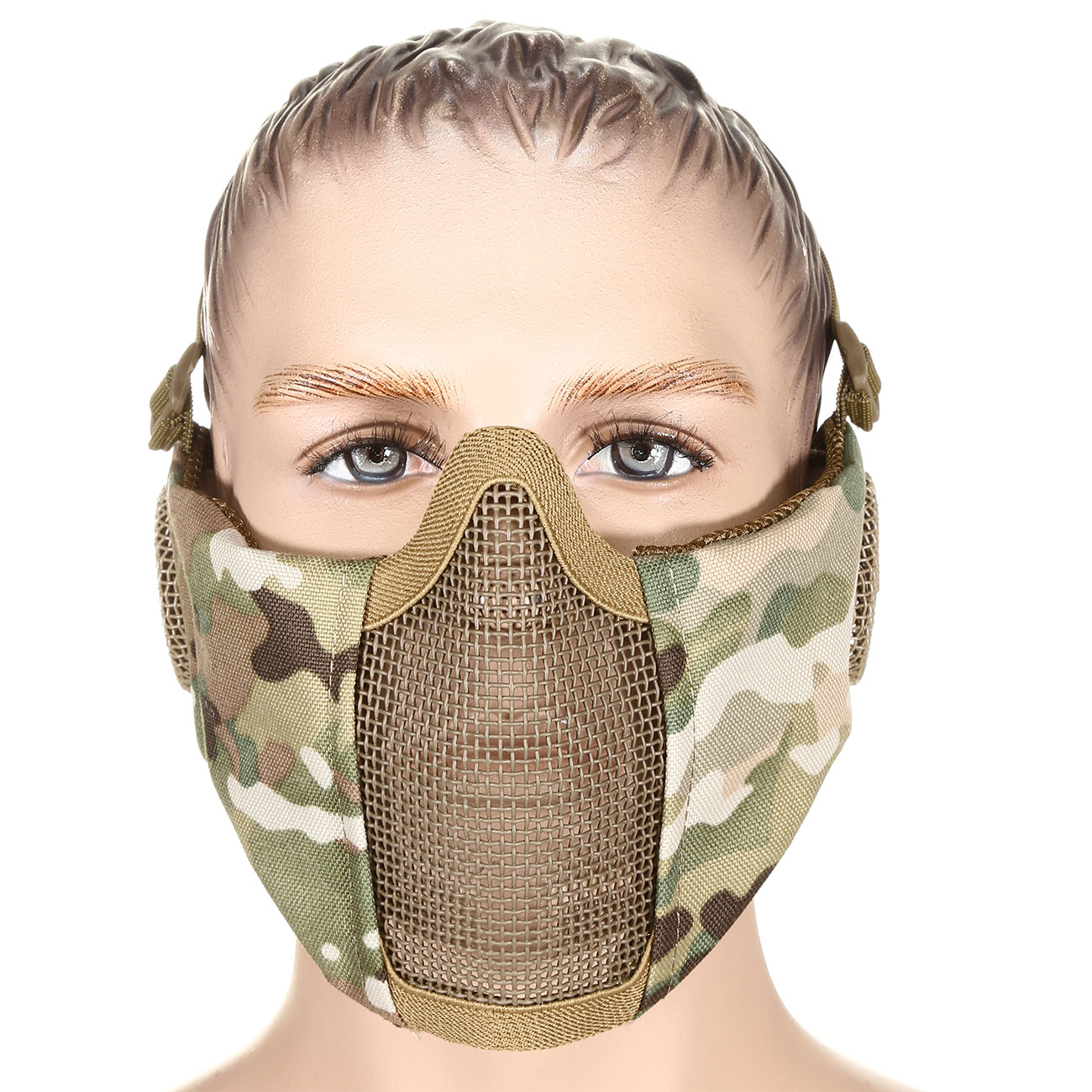 Nuprol Mesh Mask V3 Gittermaske Lower Face Shield mit Ohrabdeckung camo Bild 1
