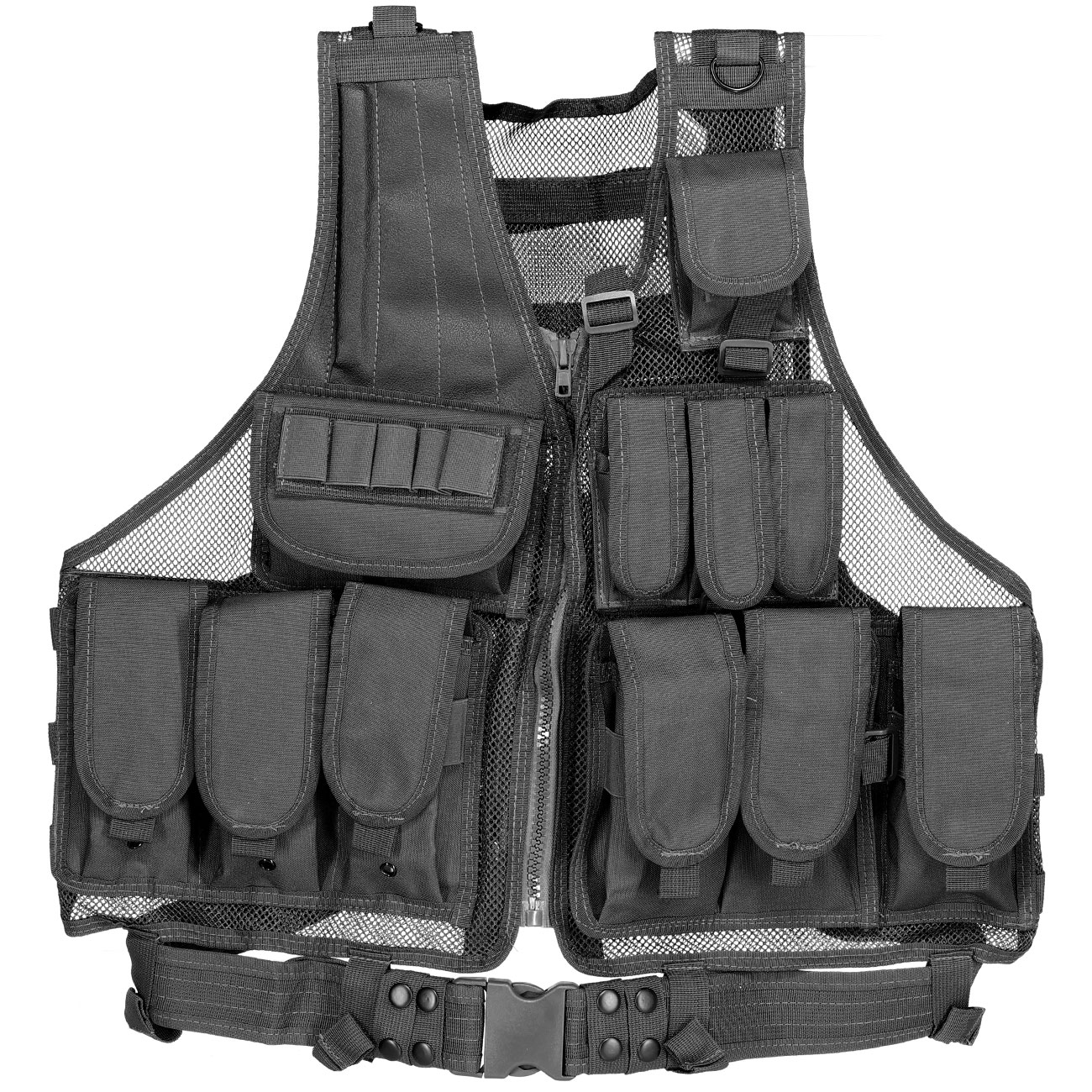 WoSport Tactical Mesh Weste / Law Enforcement Einsatzweste schwarz