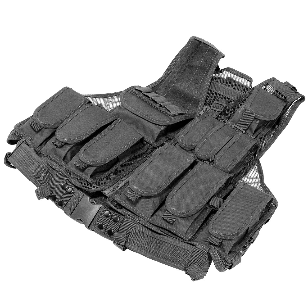 WoSport Tactical Mesh Weste / Law Enforcement Einsatzweste schwarz Bild 2