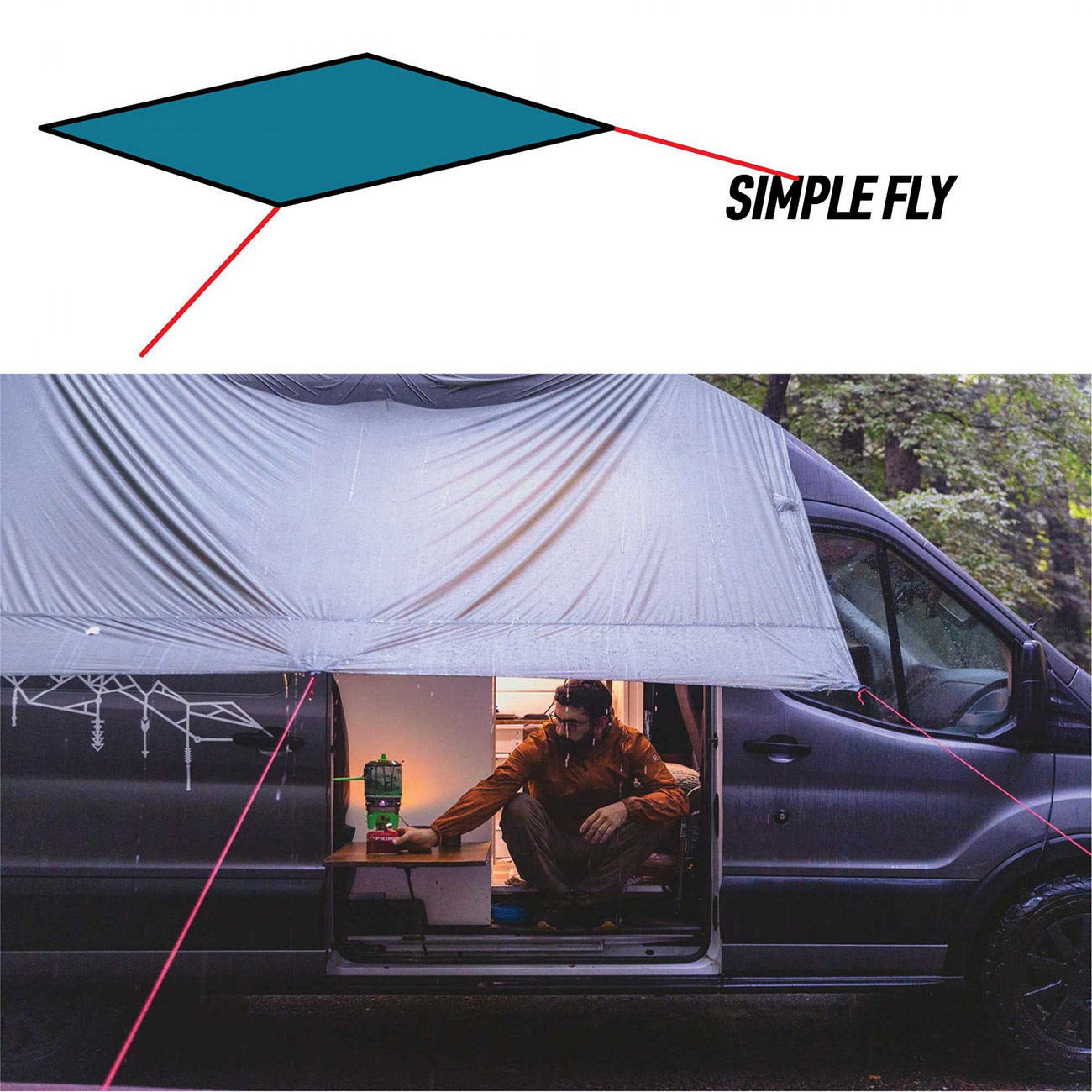 Grand Trunk Moab All-in-one Shelter Hammock grn inkl. Aluminiumheringe und Transportbeutel Bild 7