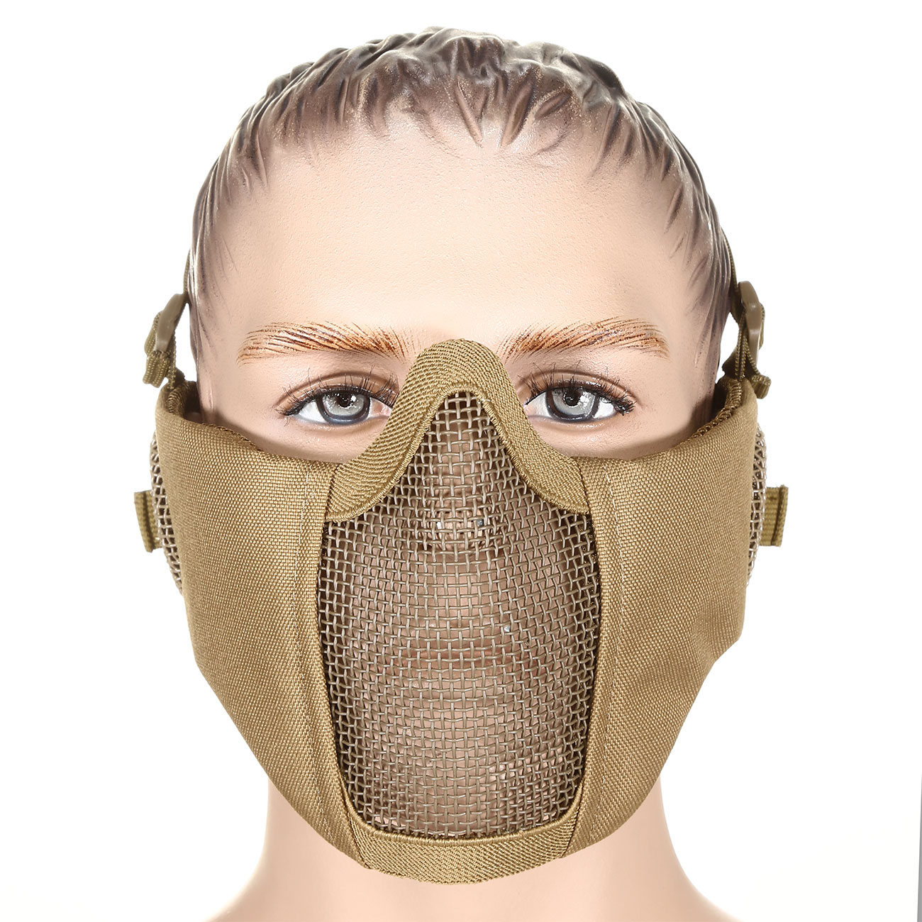 Nuprol Mesh Mask V3 Gittermaske Lower Face Shield mit Ohrabdeckung tan Bild 1