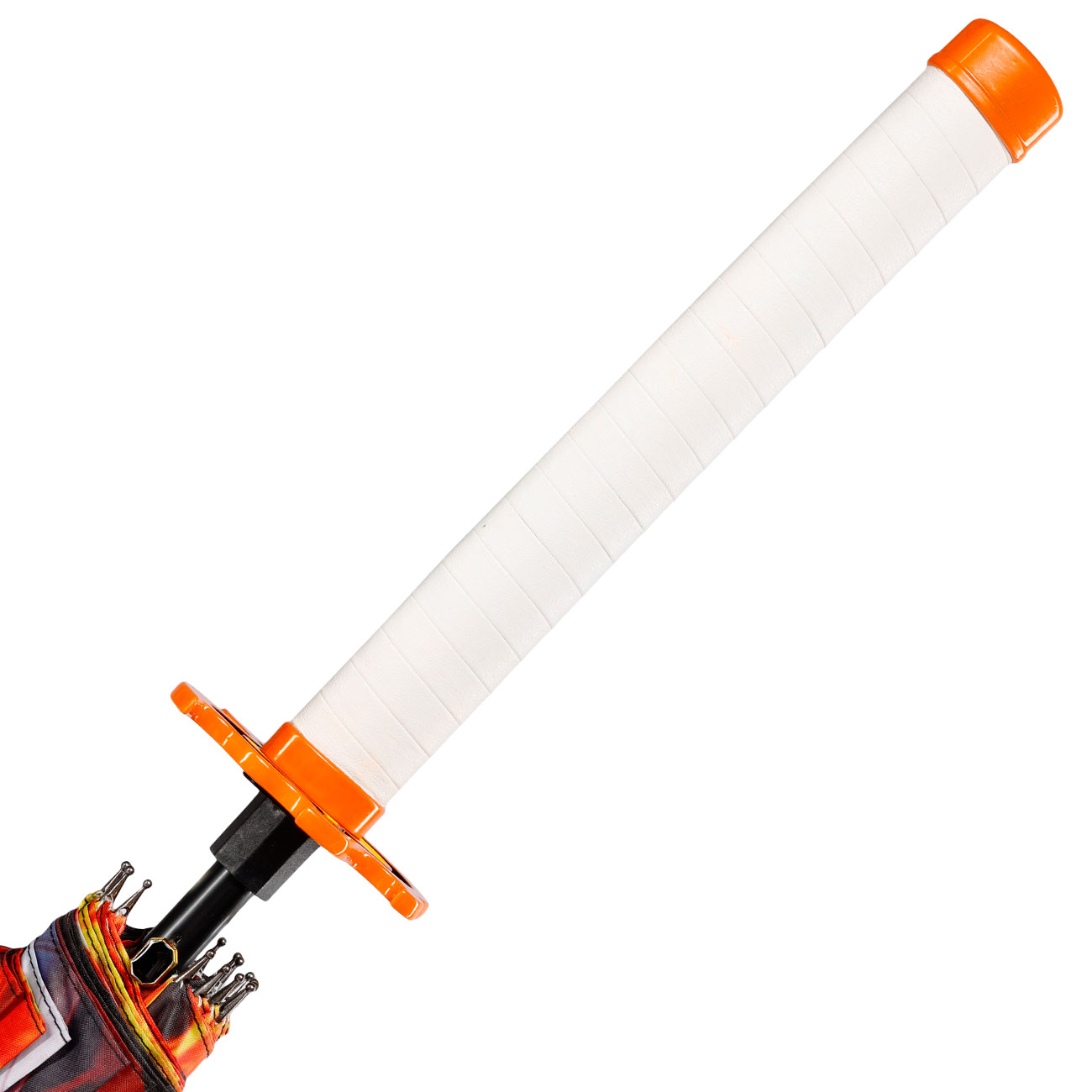 Regenschirm Katanaoptik Demon Slayer Motiv Kyoujurou orange/wei 110 cm Bild 3