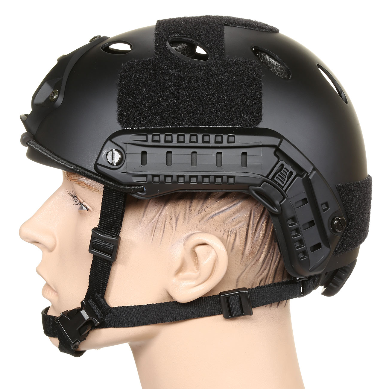 nHelmet FAST PJ Standard Railed Airsoft Helm mit NVG Mount schwarz Bild 1