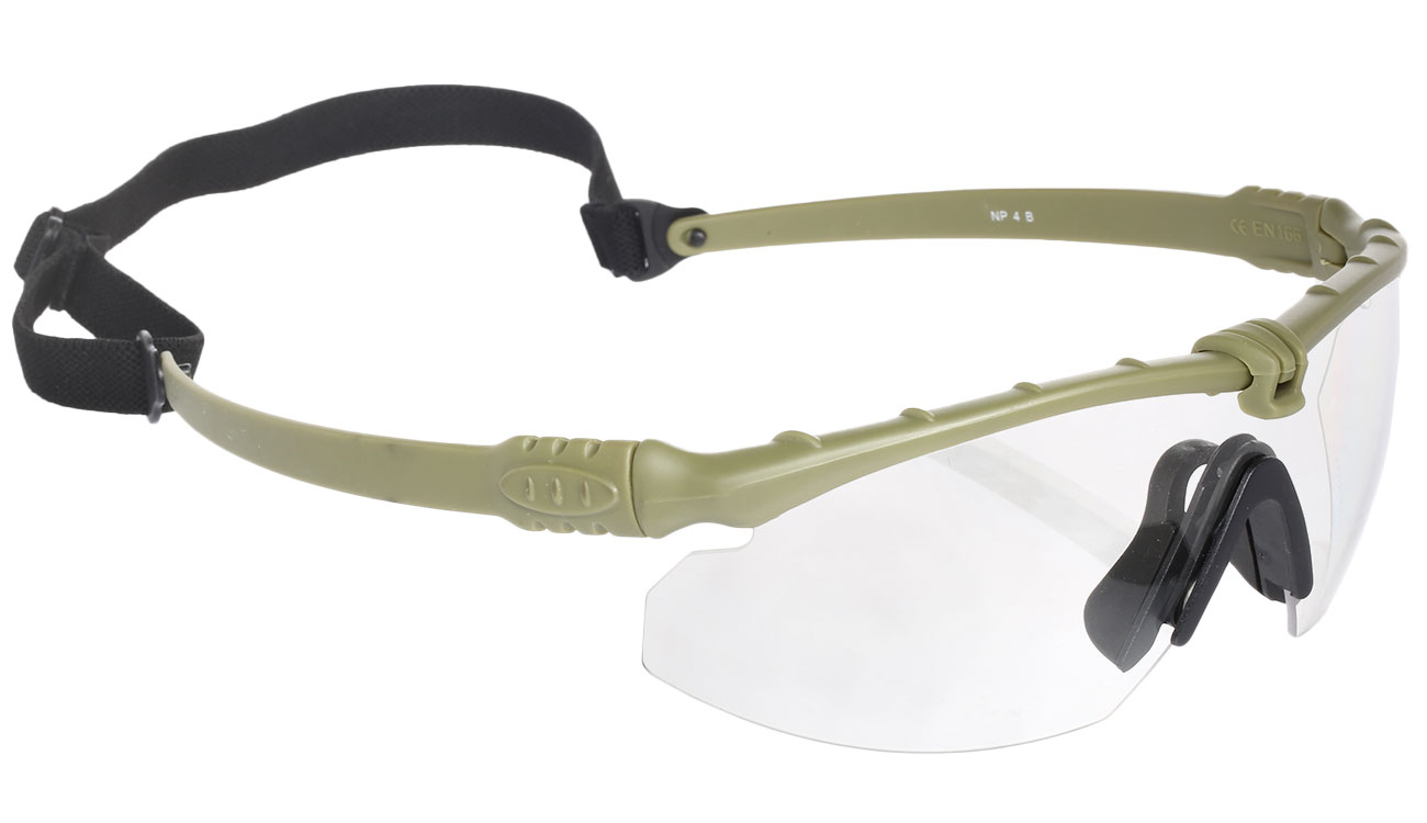 Nuprol Battle Pro Protective Airsoft Schutzbrille oliv / klar Bild 1