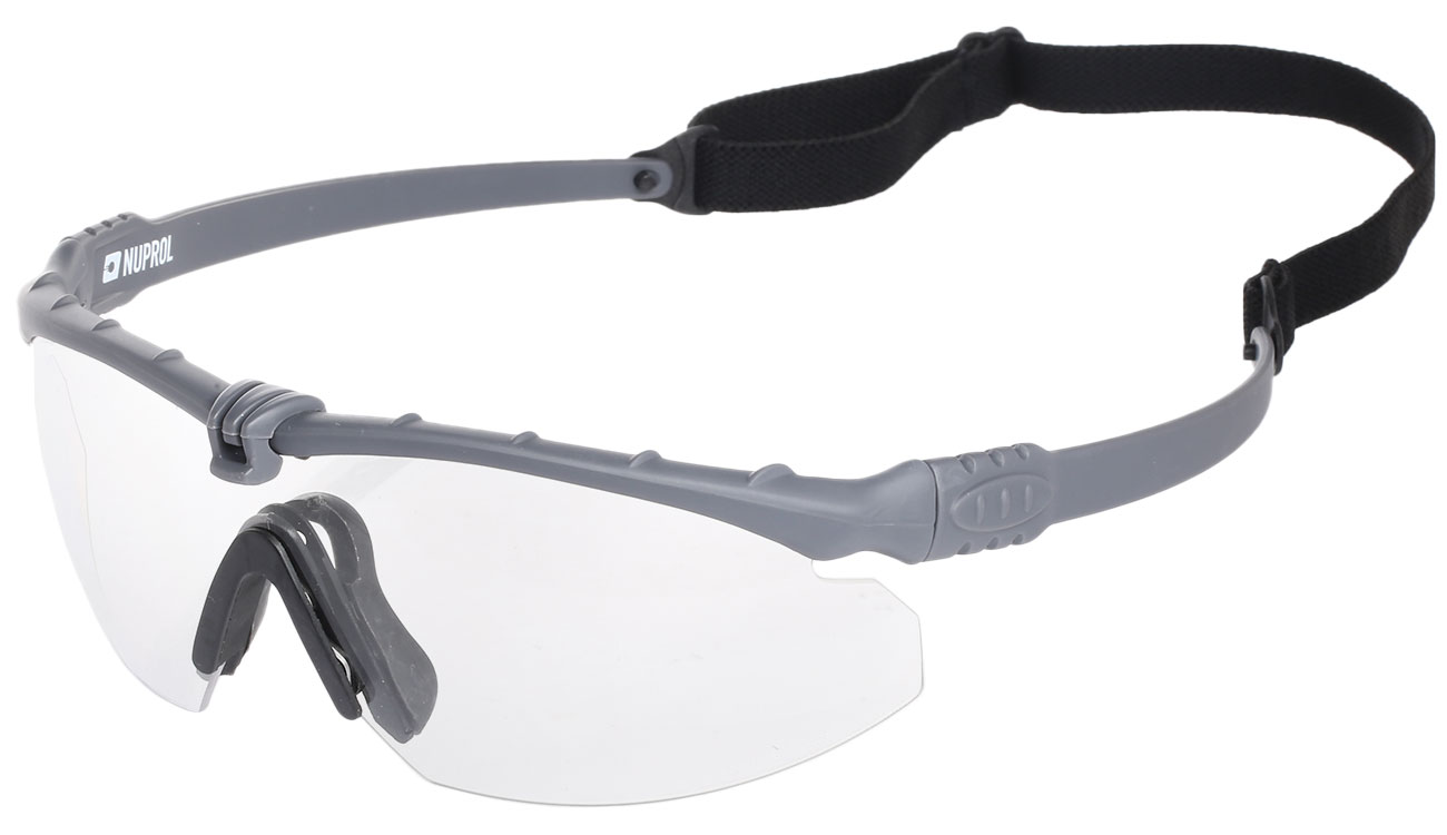 Nuprol Battle Pro Protective Airsoft Schutzbrille grau / klar