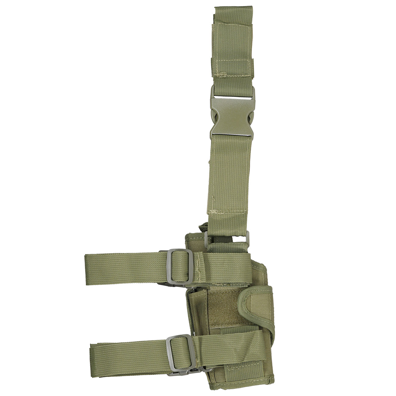 WoSport Universal Tactical Beinholster fr Pistole und Ersatzmagazin Nylon-Fabric rechts oliv Bild 1