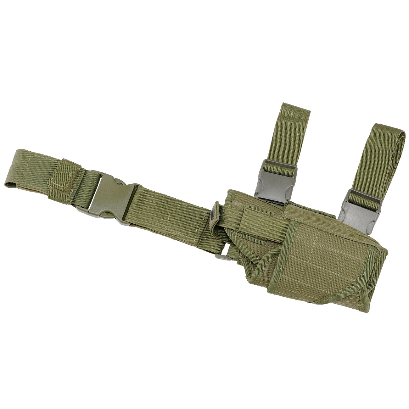 WoSport Universal Tactical Beinholster fr Pistole und Ersatzmagazin Nylon-Fabric rechts oliv Bild 4