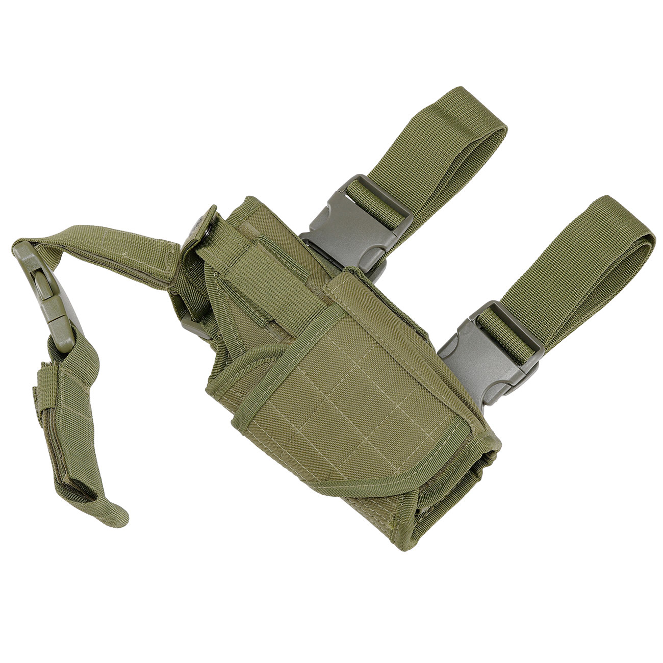 WoSport Universal Tactical Beinholster fr Pistole und Ersatzmagazin Nylon-Fabric rechts oliv Bild 5