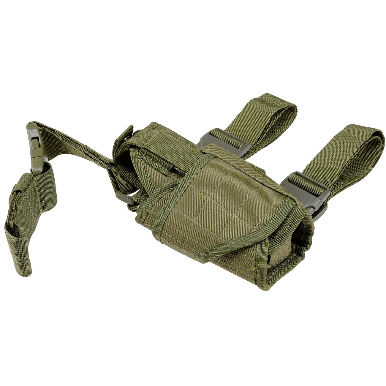 WoSport Universal Tactical Beinholster fr Pistole und Ersatzmagazin Nylon-Fabric rechts oliv Bild 6