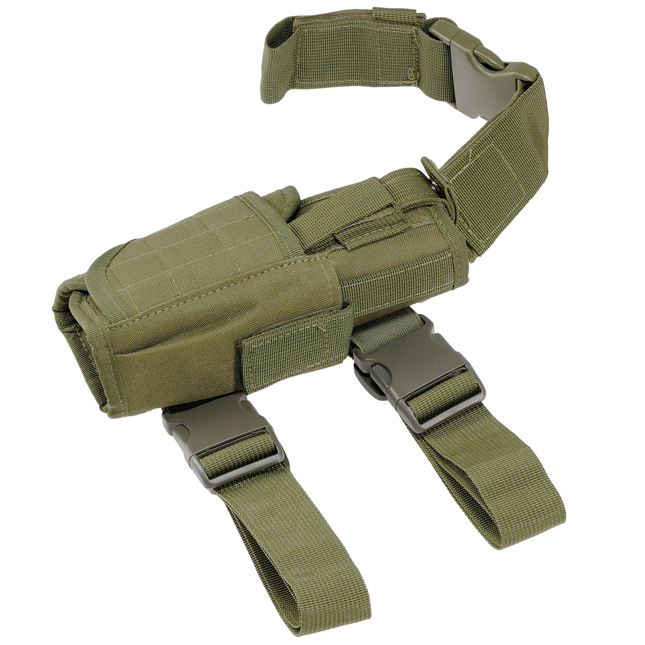 WoSport Universal Tactical Beinholster fr Pistole und Ersatzmagazin Nylon-Fabric rechts oliv Bild 7
