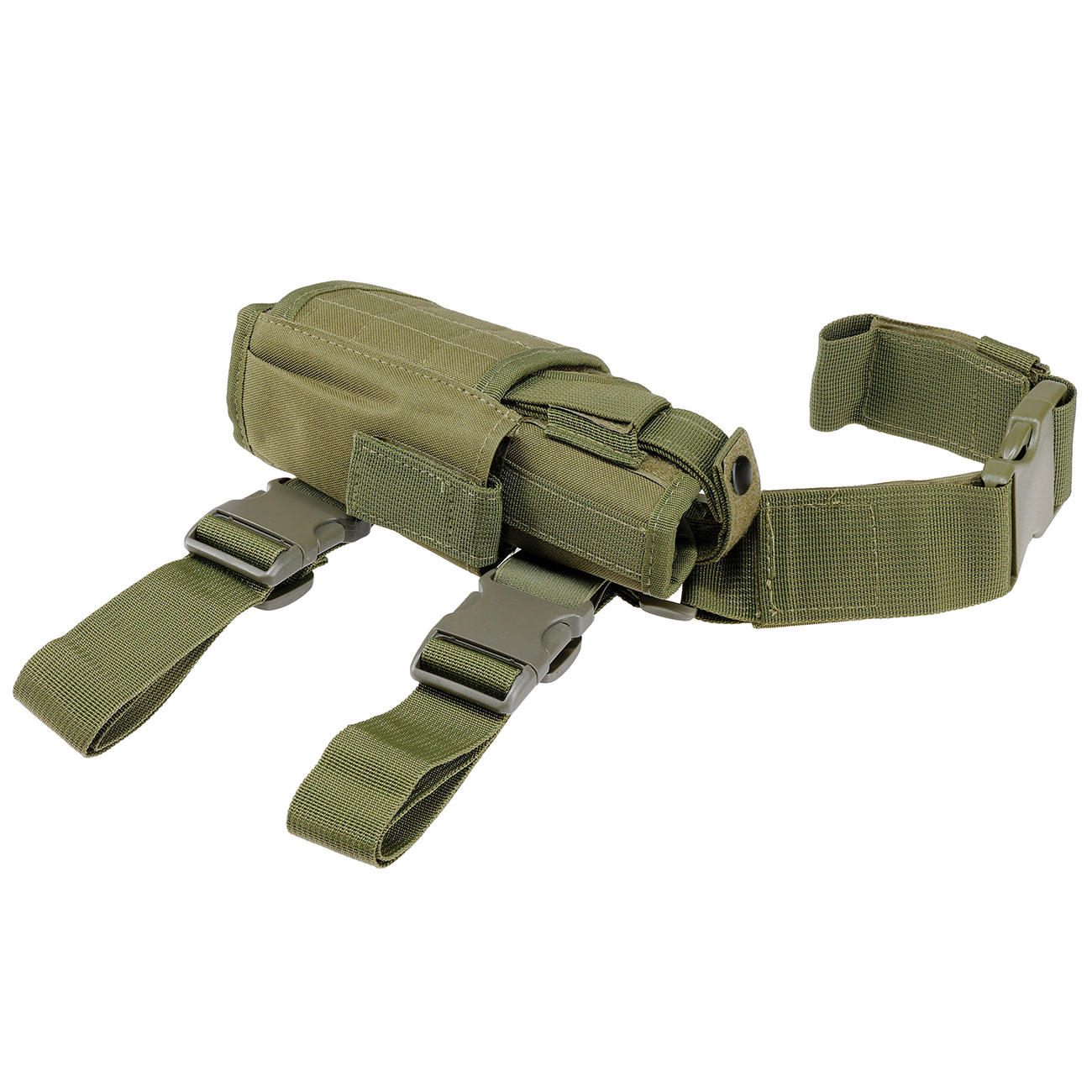 WoSport Universal Tactical Beinholster fr Pistole und Ersatzmagazin Nylon-Fabric rechts oliv Bild 8