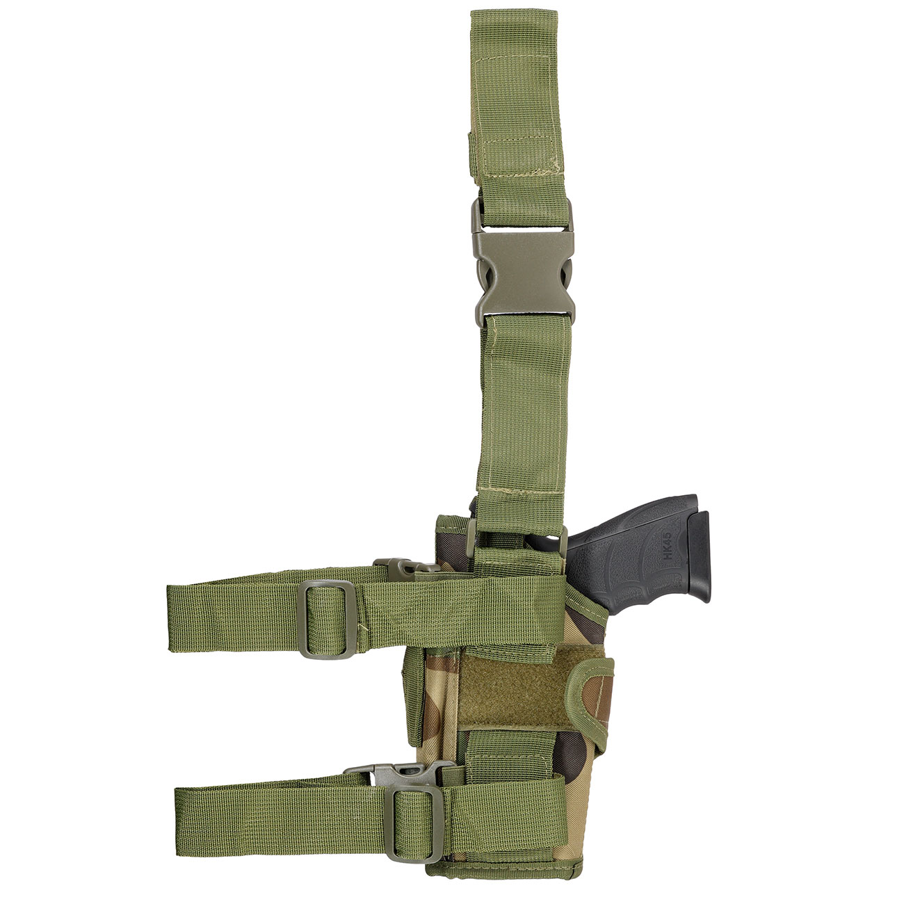 WoSport Universal Tactical Beinholster fr Pistole und Ersatzmagazin Nylon-Fabric rechts woodland Bild 3