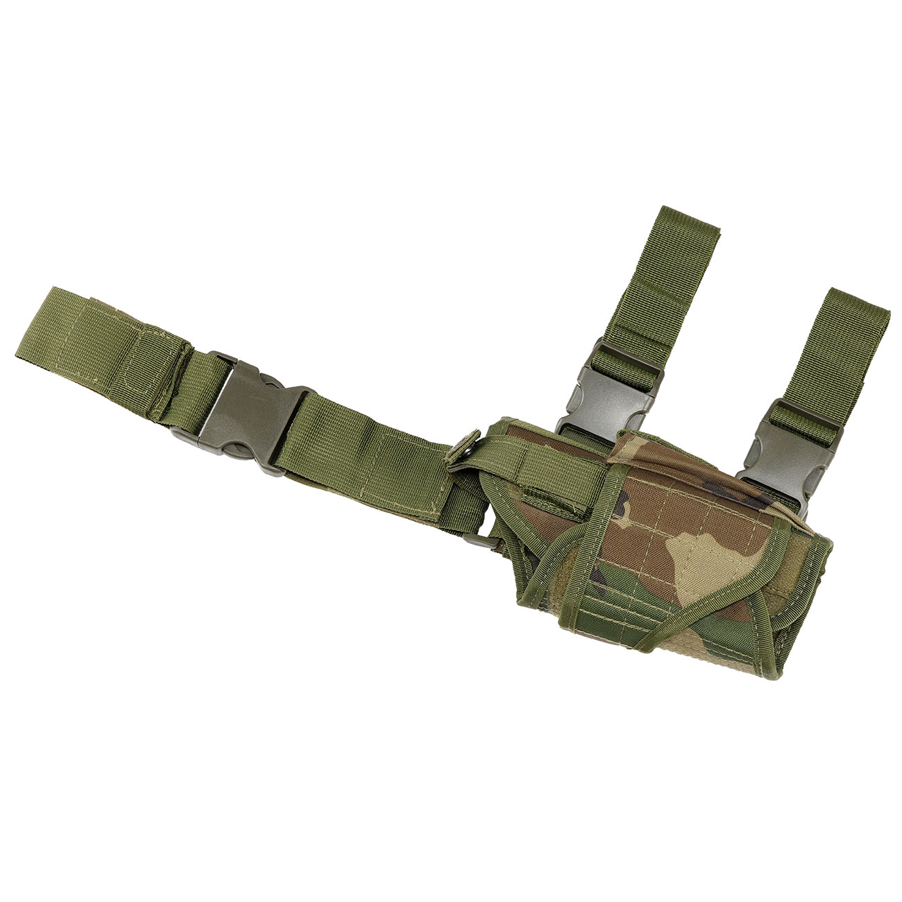 WoSport Universal Tactical Beinholster fr Pistole und Ersatzmagazin Nylon-Fabric rechts woodland Bild 4