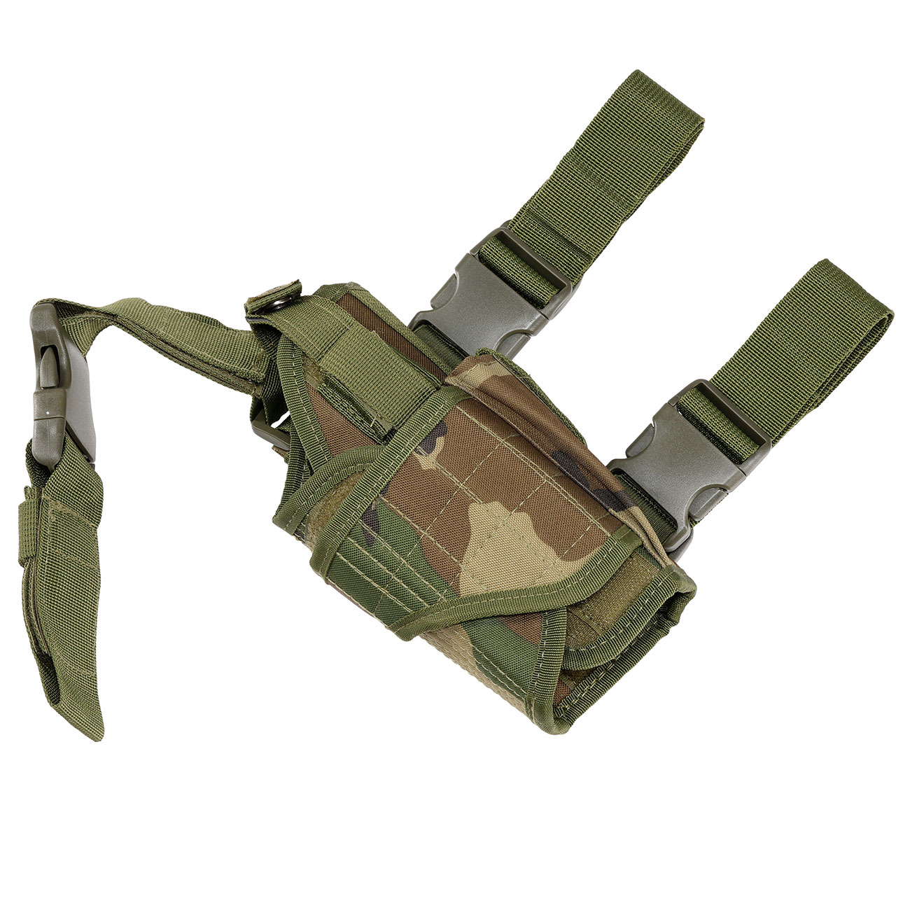 WoSport Universal Tactical Beinholster fr Pistole und Ersatzmagazin Nylon-Fabric rechts woodland Bild 5