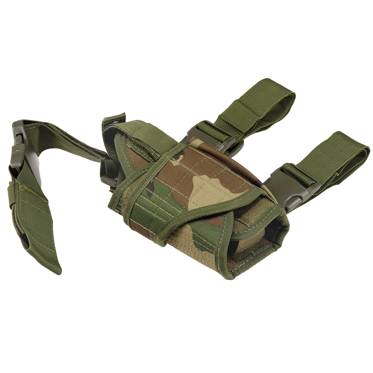 WoSport Universal Tactical Beinholster fr Pistole und Ersatzmagazin Nylon-Fabric rechts woodland Bild 6