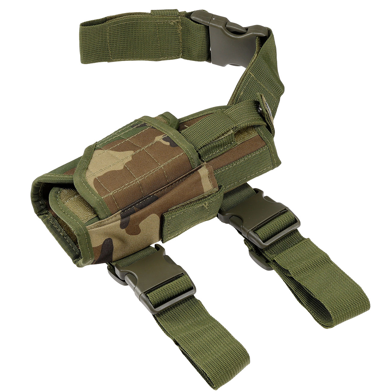 WoSport Universal Tactical Beinholster fr Pistole und Ersatzmagazin Nylon-Fabric rechts woodland Bild 7