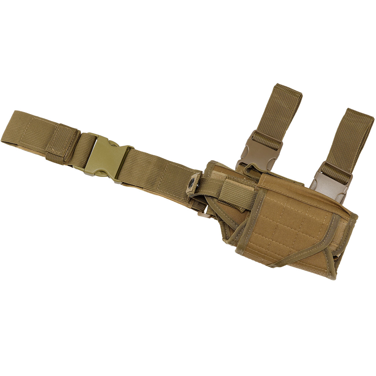 WoSport Universal Tactical Beinholster fr Pistole und Ersatzmagazin Nylon-Fabric rechts tan Bild 4