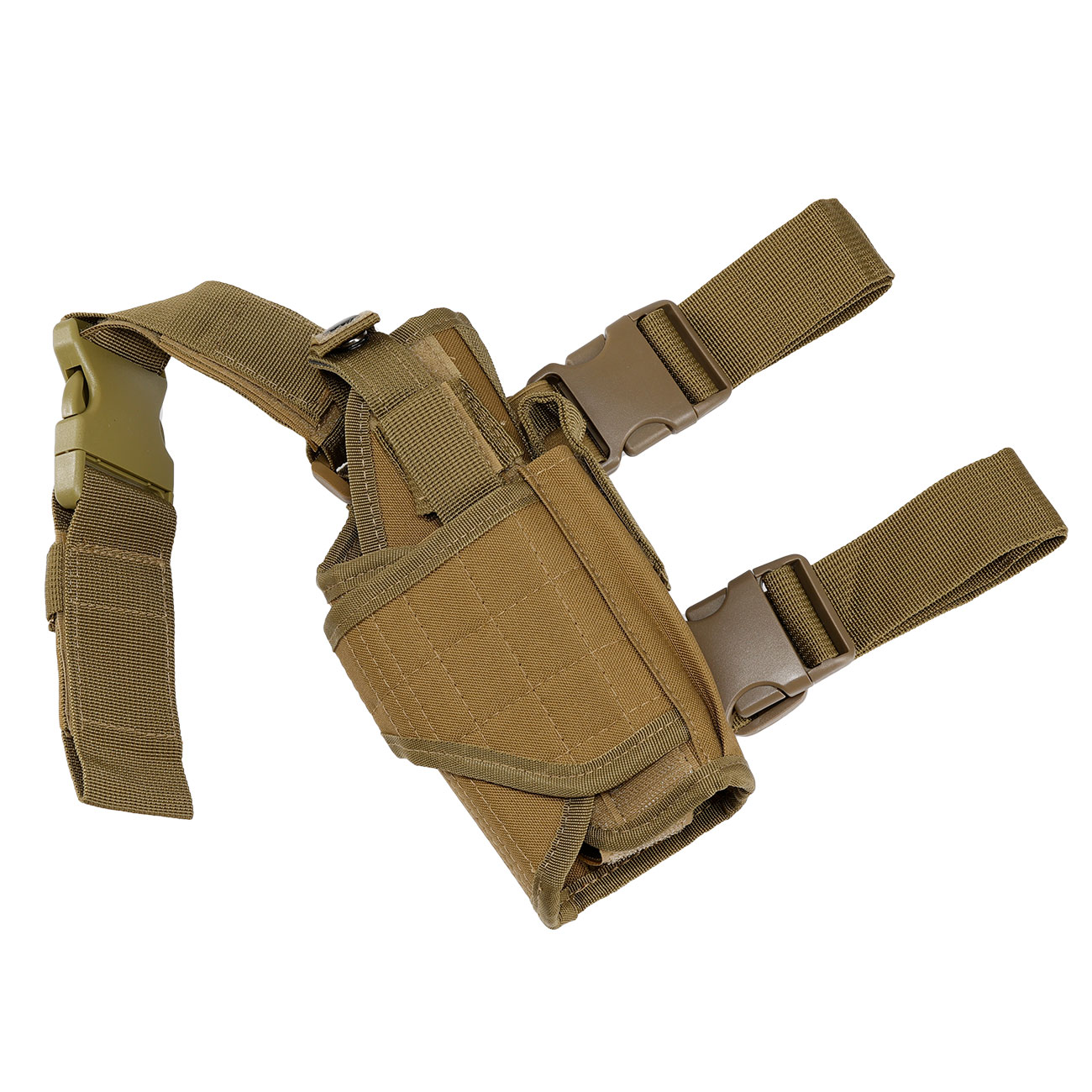 WoSport Universal Tactical Beinholster fr Pistole und Ersatzmagazin Nylon-Fabric rechts tan Bild 5