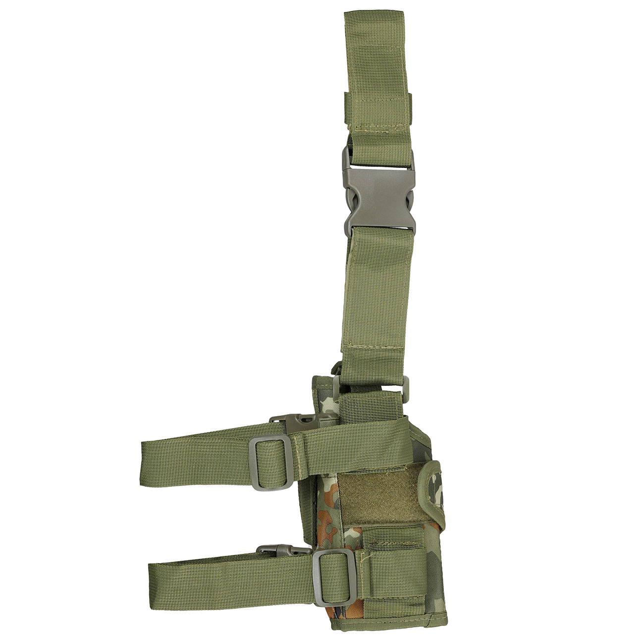 WoSport Universal Tactical Beinholster fr Pistole und Ersatzmagazin Nylon-Fabric rechts flecktarn Bild 1