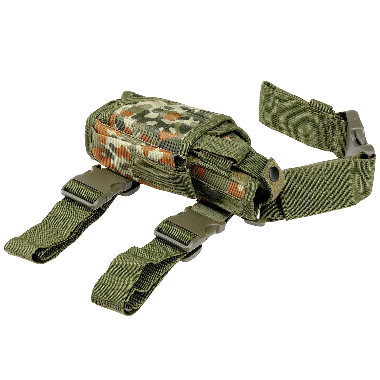 WoSport Universal Tactical Beinholster fr Pistole und Ersatzmagazin Nylon-Fabric rechts flecktarn Bild 8