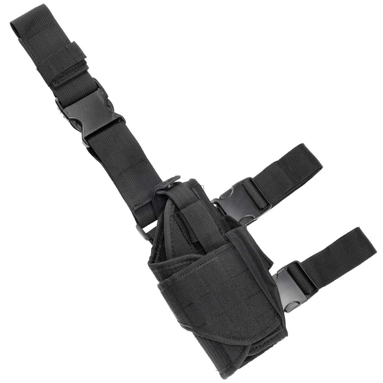 WoSport Universal Tactical Beinholster fr Pistole und Ersatzmagazin Nylon-Fabric rechts schwarz Bild 4