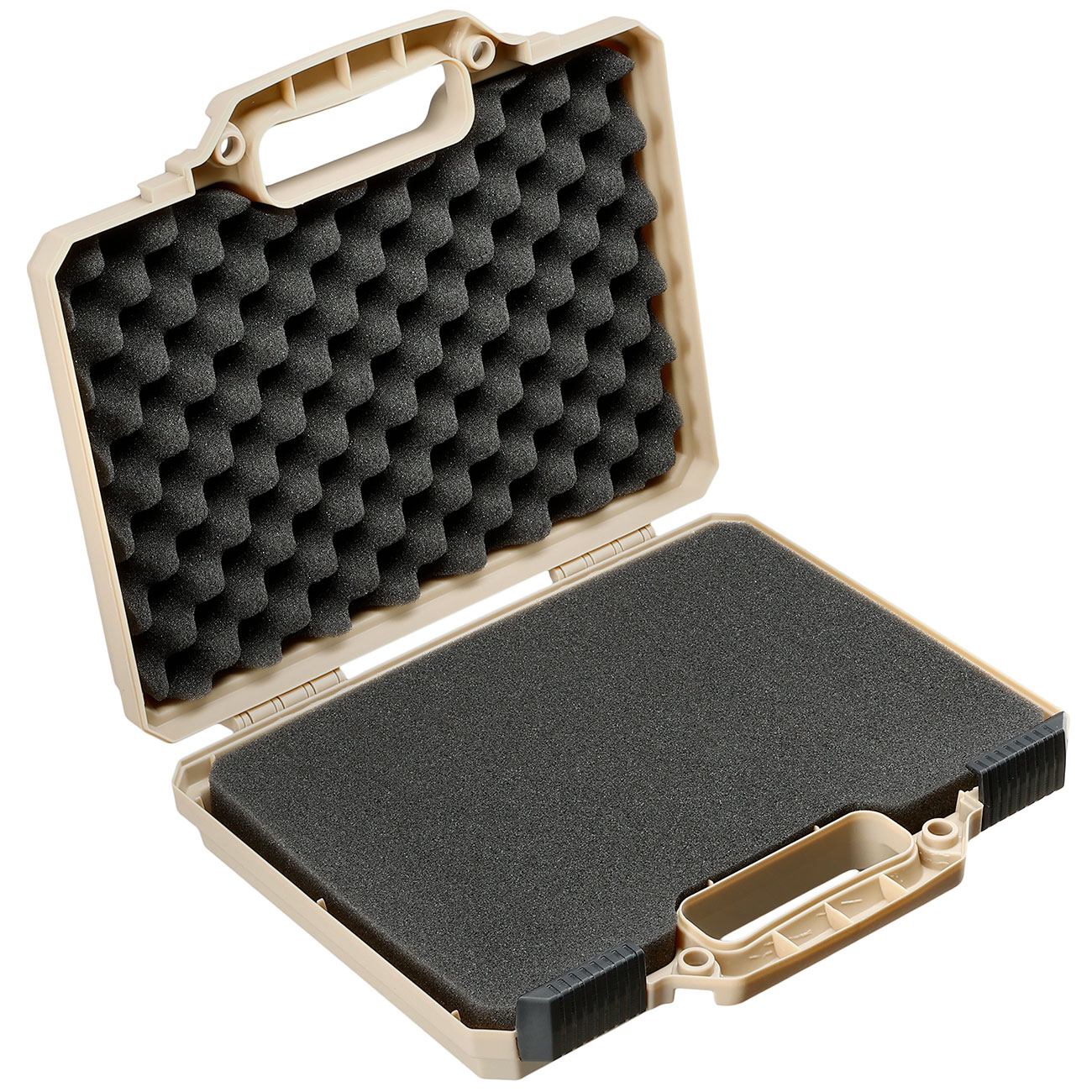MAX Tactical Pistol Hard Case Pistolenkoffer 30 x 26 x 8,8 cm Waben-Schaumstoff tan Bild 5