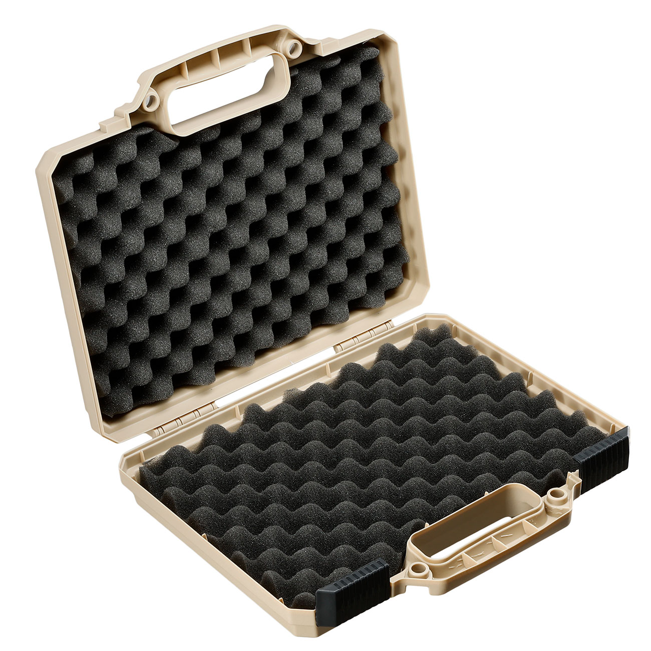MAX Tactical Pistol Hard Case Pistolenkoffer 30 x 26 x 8,8 cm Waben-Schaumstoff tan Bild 5