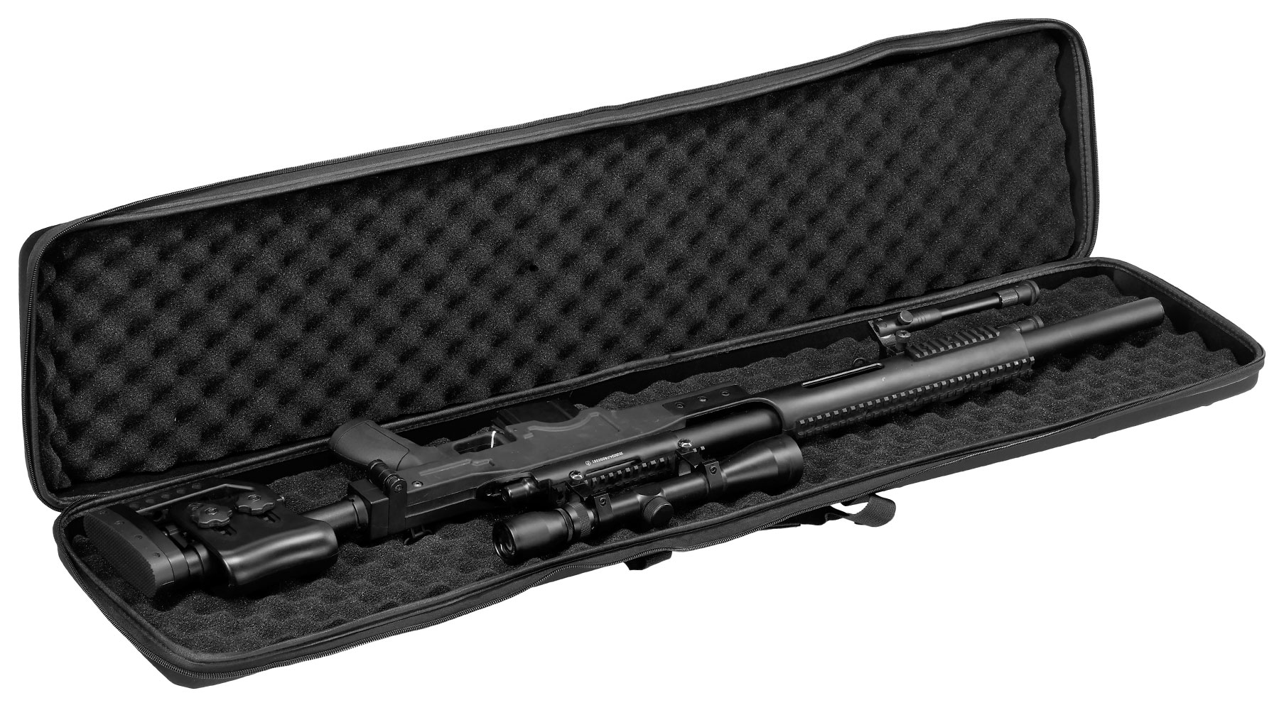 MAX Tactical Soft Case Waffenkoffer 120,5 x 26,5 x 12 cm Waben-Schaumstoff schwarz Bild 4