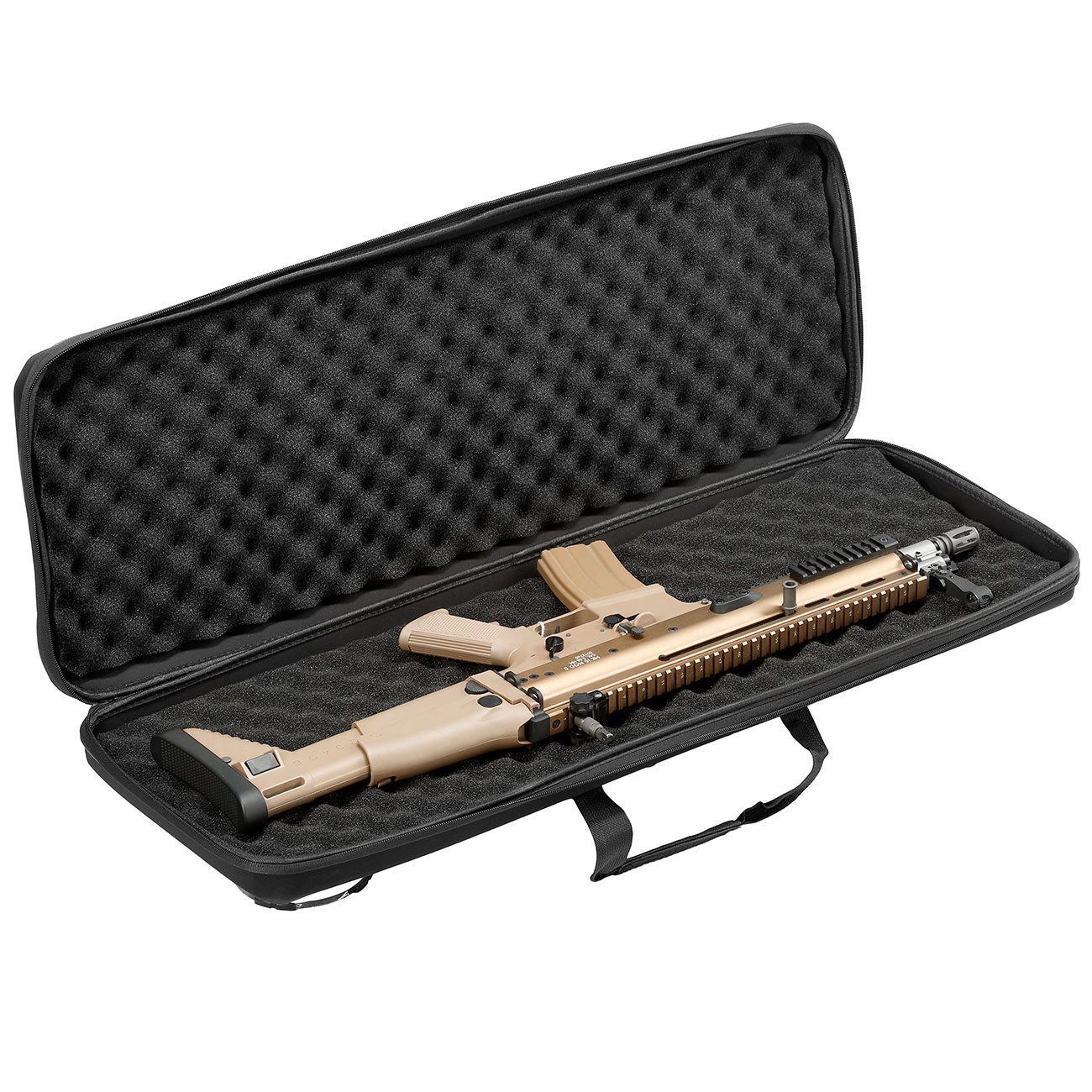 MAX Tactical Soft Case Waffenkoffer 86,5 x 34 x 12 cm Waben-Schaumstoff schwarz Bild 4