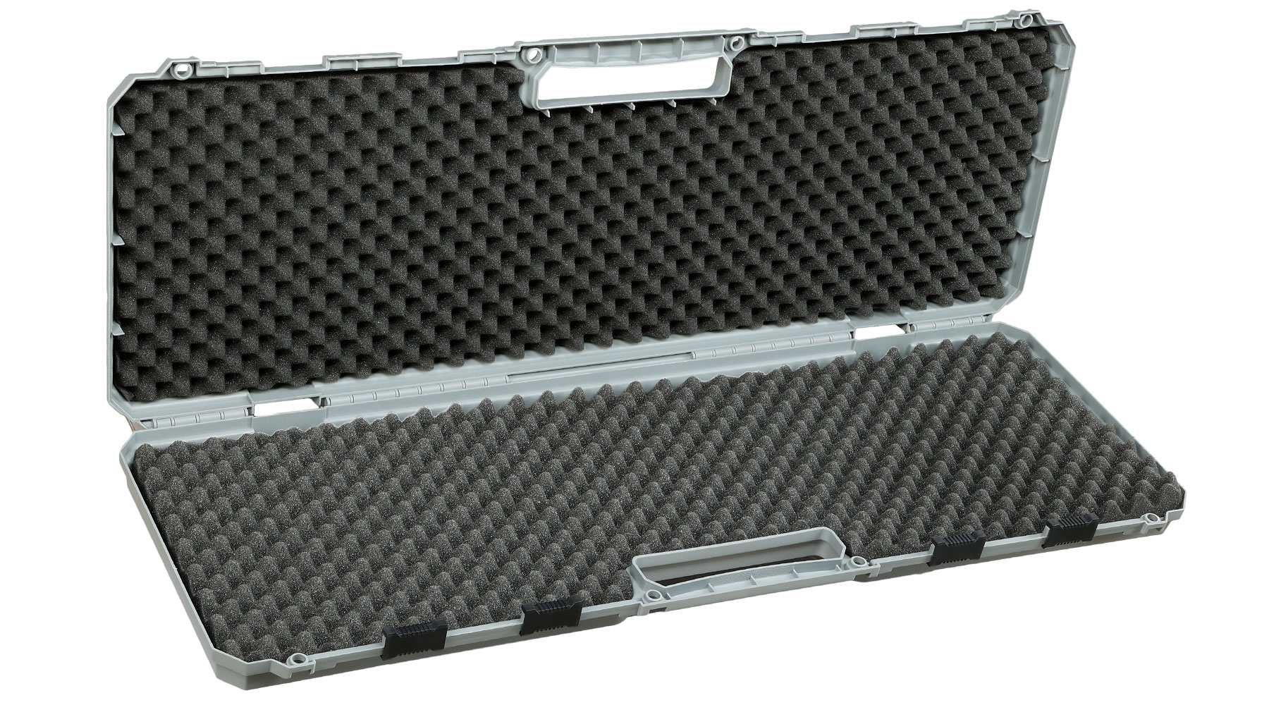 MAX Tactical Hard Case Waffenkoffer 100 x 35 x 10 cm Waben-Schaumstoff grau Bild 4
